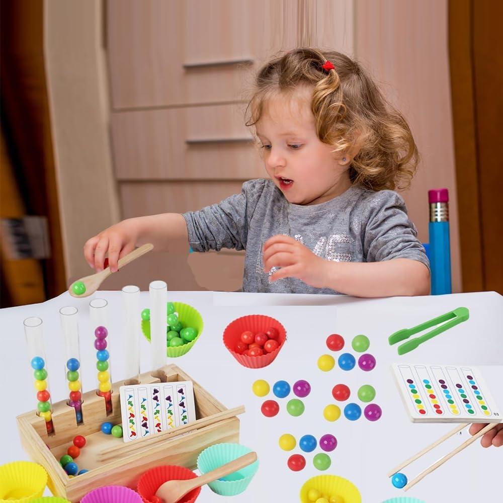Juguete Montessori de Clasificación de Colores para Niños 1-5 Años