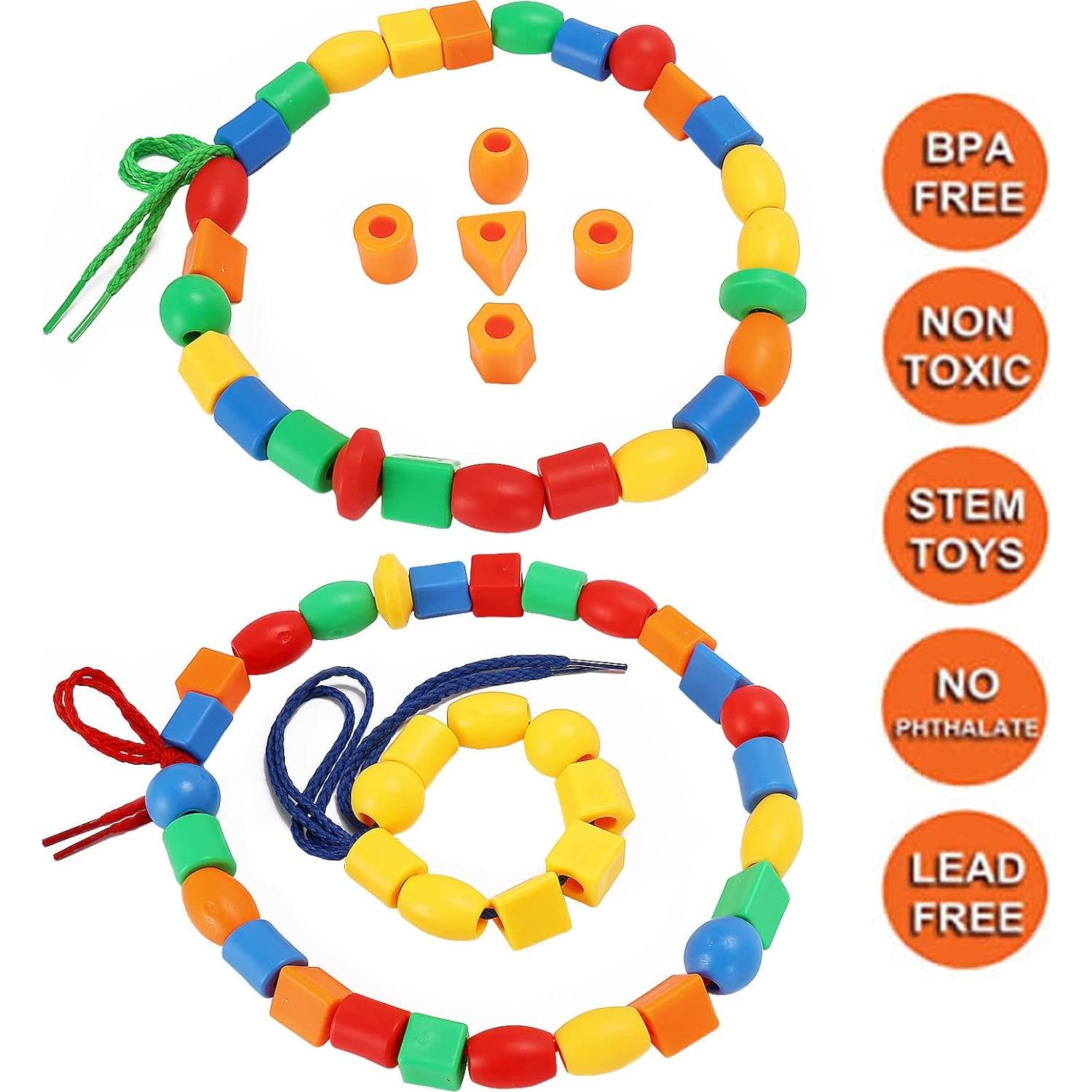 Cuentas de Enhebrar para Niños BMTOYS - 70 Piezas Coloridas