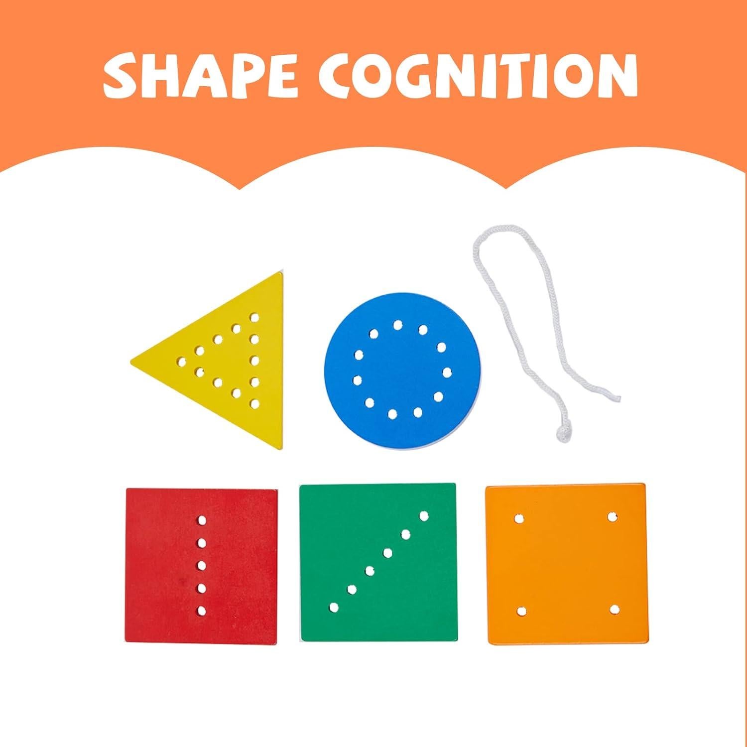 Juego de Enhebrado de Madera Montessori para Niños 1-4 Años