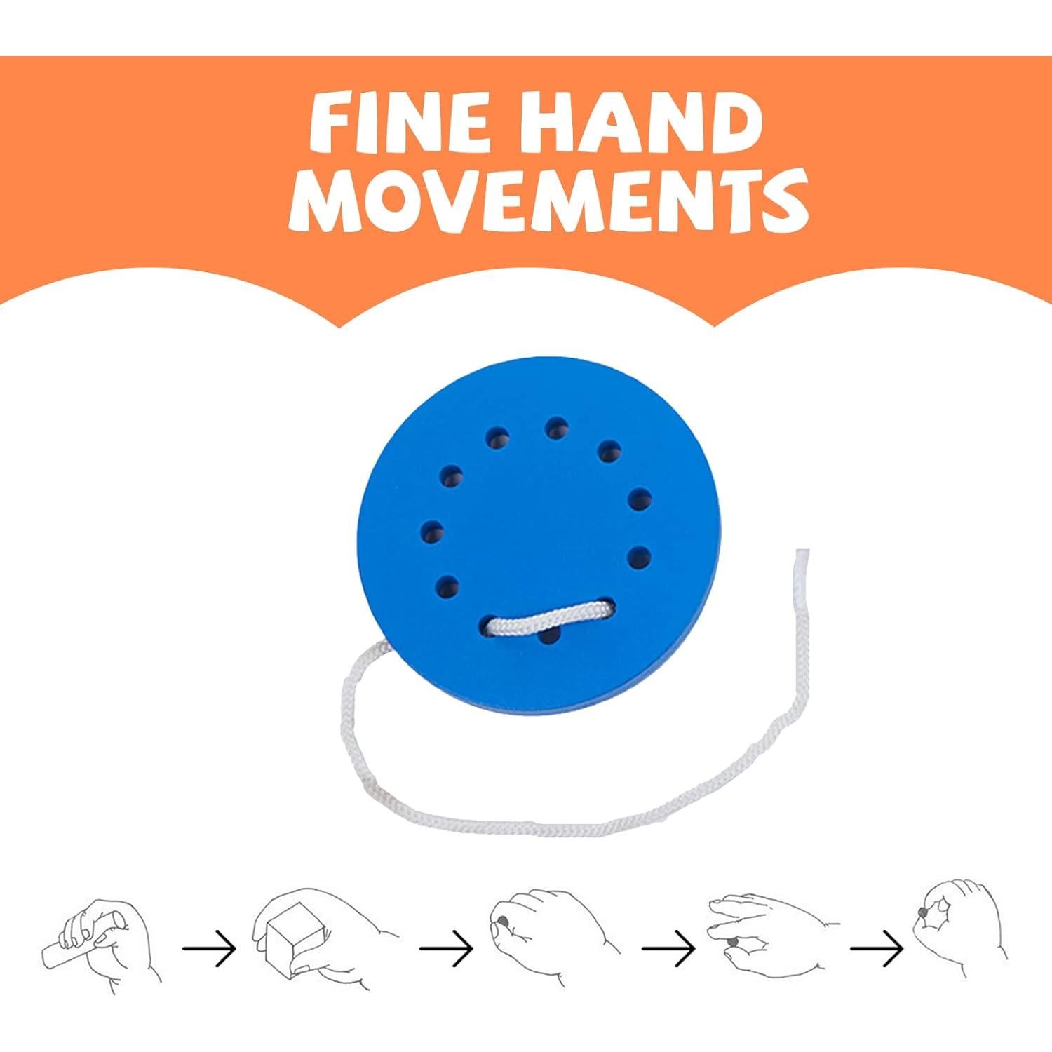 Juego de Enhebrado de Madera Montessori para Niños 1-4 Años