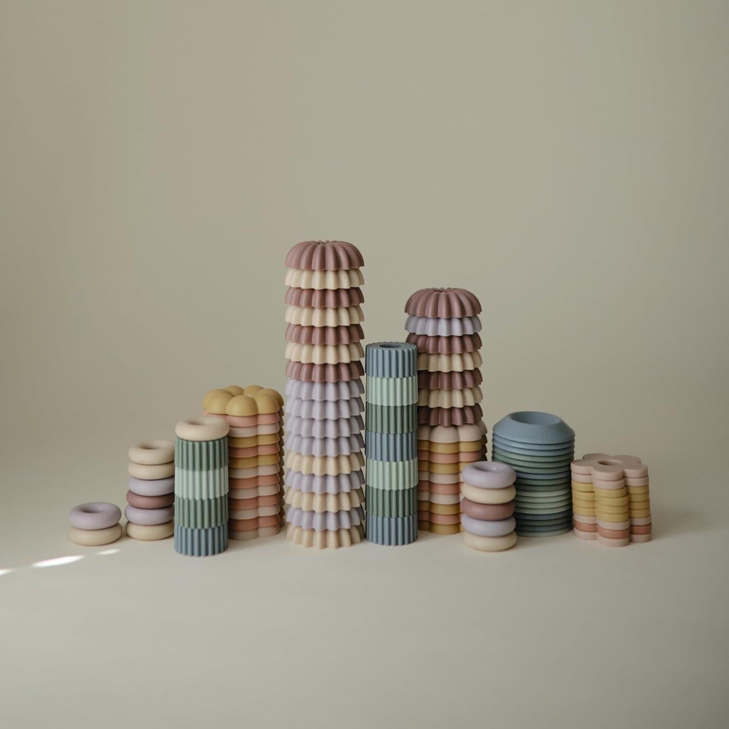 Juego de Enhebrado de Perlas Mushie | Juguete Montessori 54 Piezas