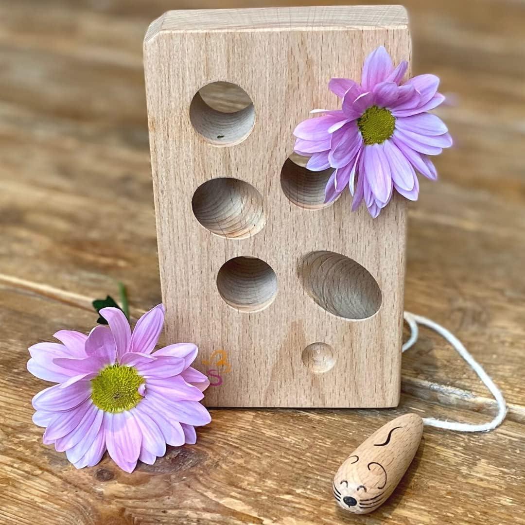 Juguete de Enhebrado de Madera EXTASTICKS Cheesalino