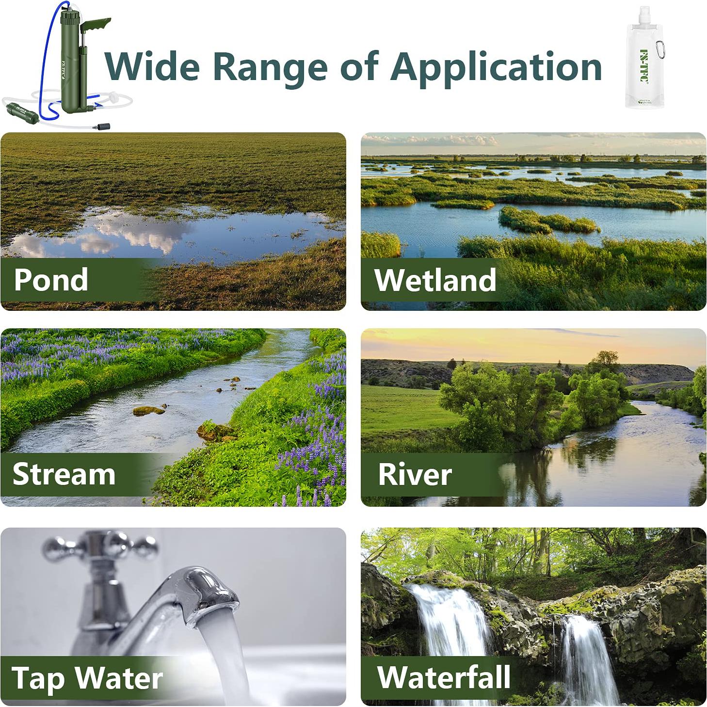 Filtro de Agua Portátil FS-TFC Ósmosis Inversa 0.0001 Micrones