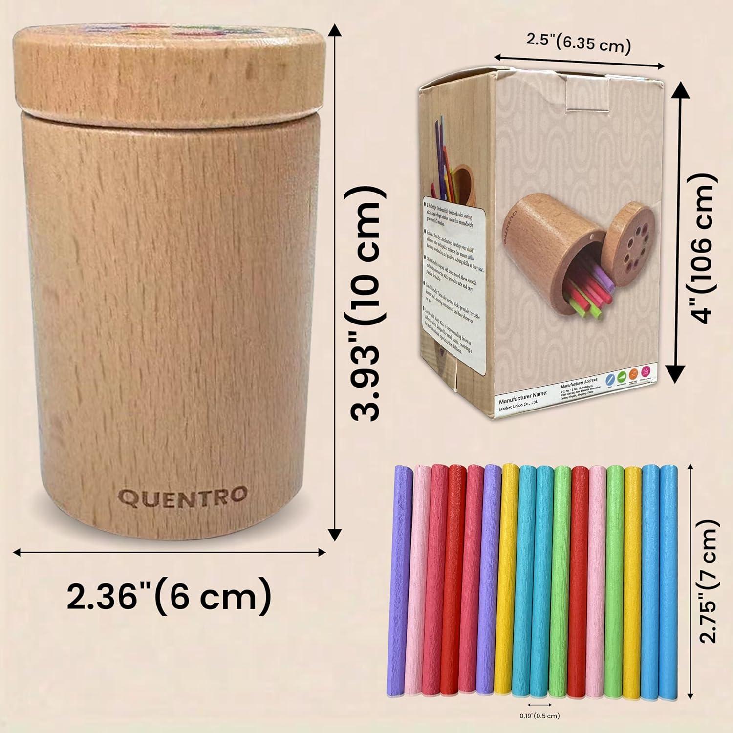 Juguete Montessori QUENTRO de Clasificación de Colores 10x6 cm