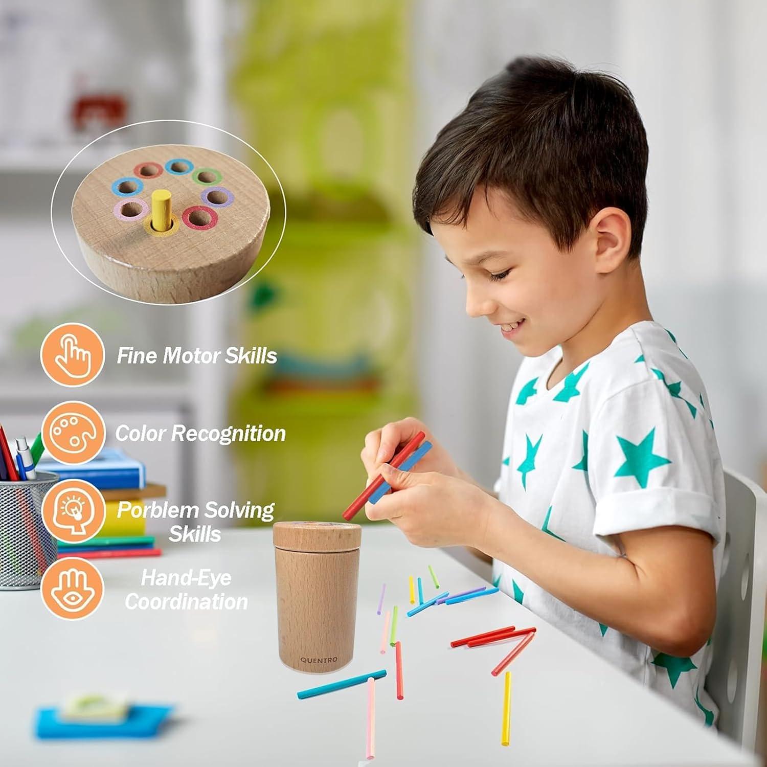 Juguete Montessori QUENTRO de Clasificación de Colores 10x6 cm