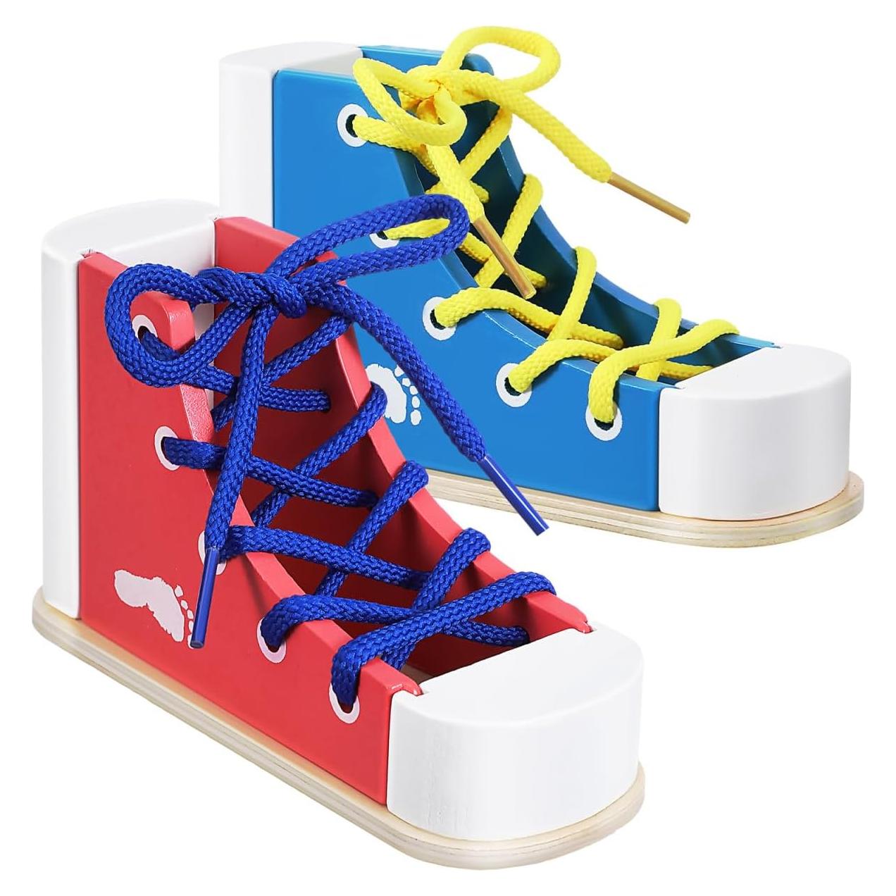 STOBOK Kit de Práctica para Atar Zapatos Niños - 2 Piezas