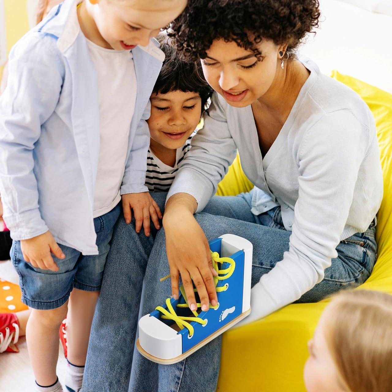 STOBOK Kit de Práctica para Atar Zapatos Niños - 2 Piezas