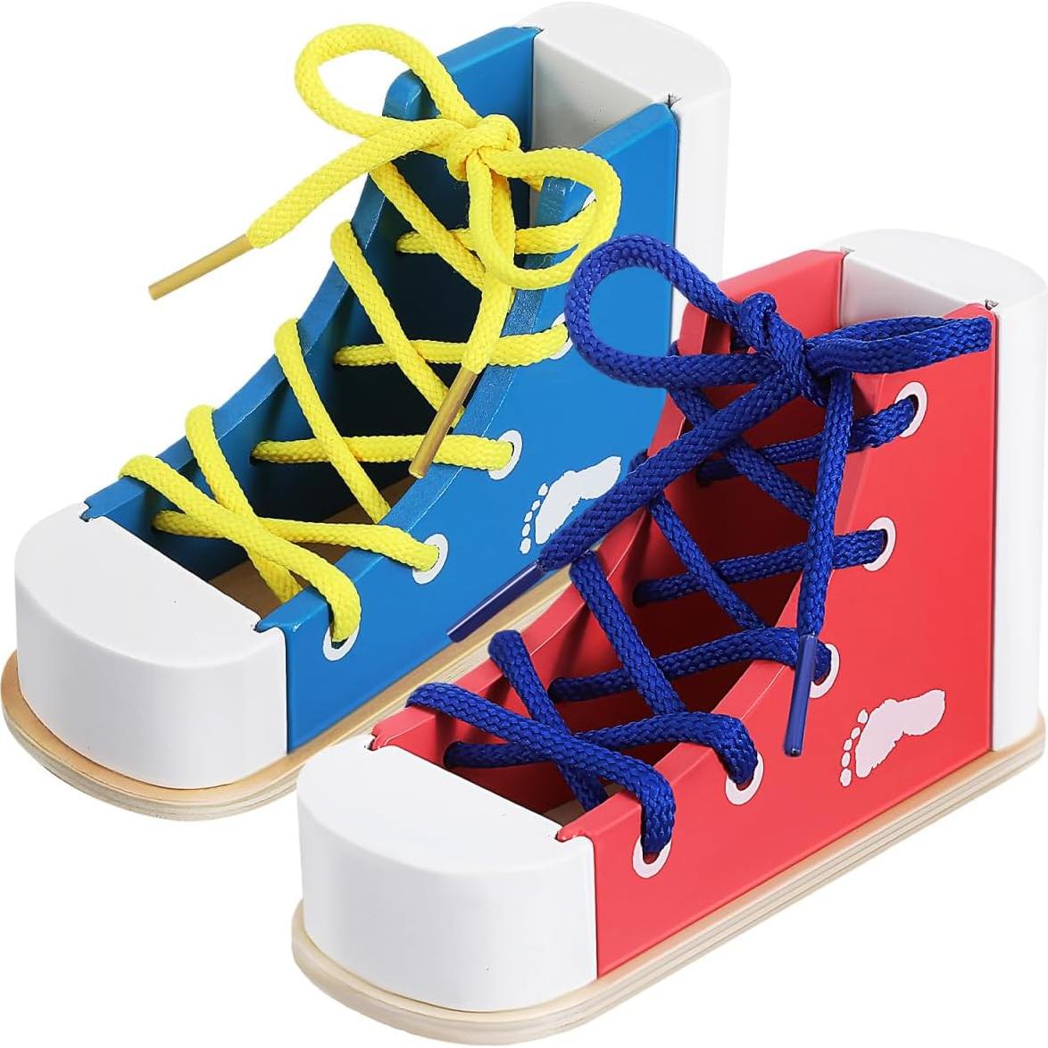 STOBOK Kit de Práctica para Atar Zapatos Niños - 2 Piezas