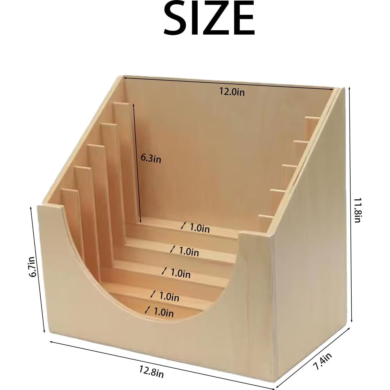 Soporte de Madera Montessori para 6 Marcos de Vestir - Juguetes Educativos