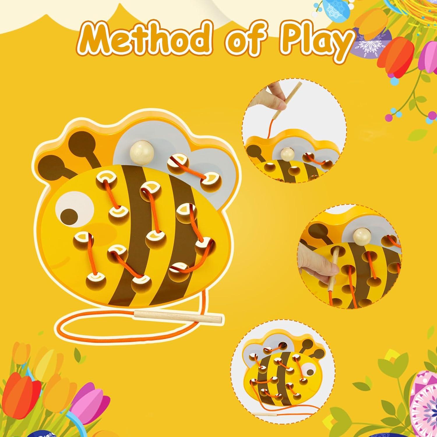 Juguete de Enhebrado de Madera Sealive Abeja - Educativo