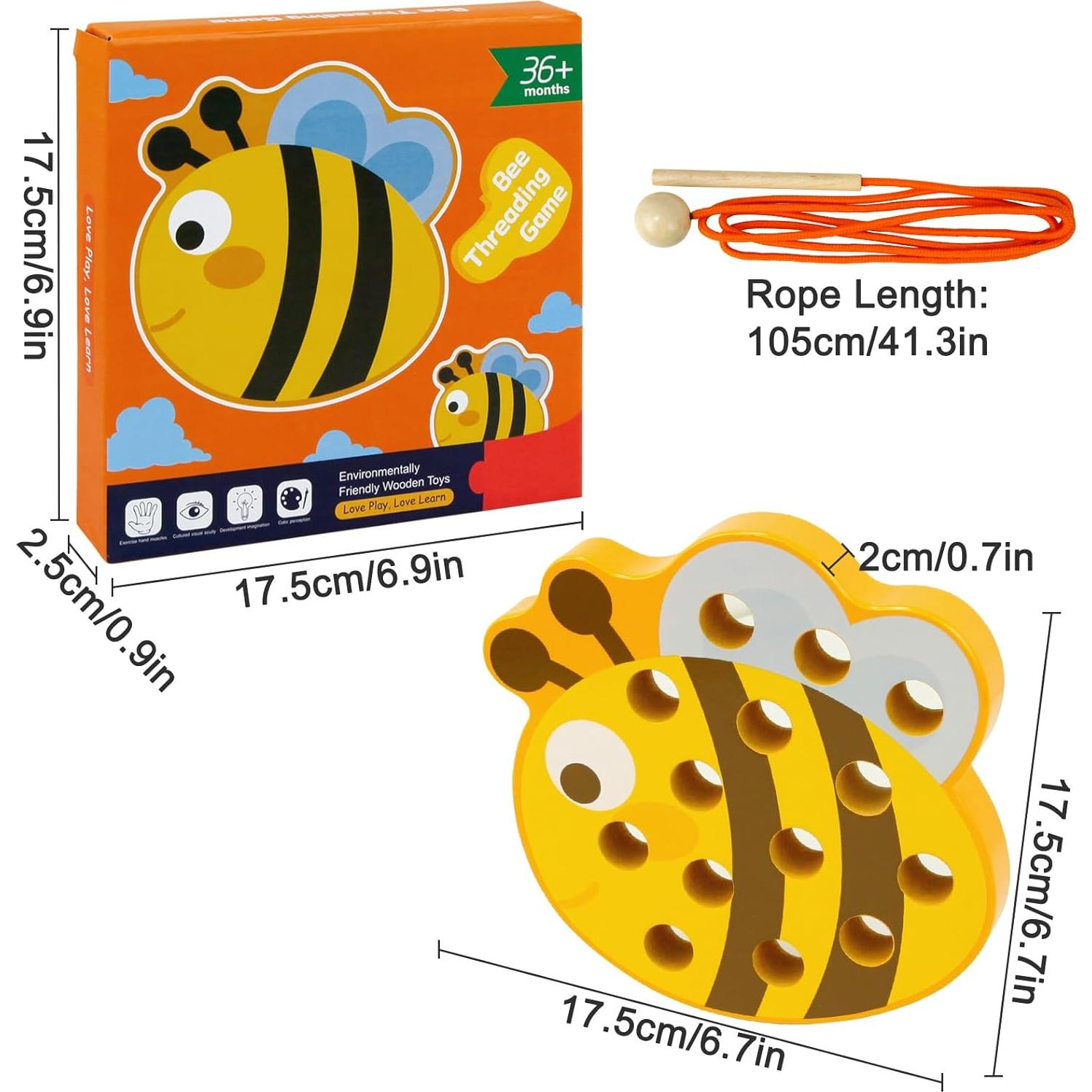 Juguete de Enhebrado de Madera Sealive Abeja - Educativo