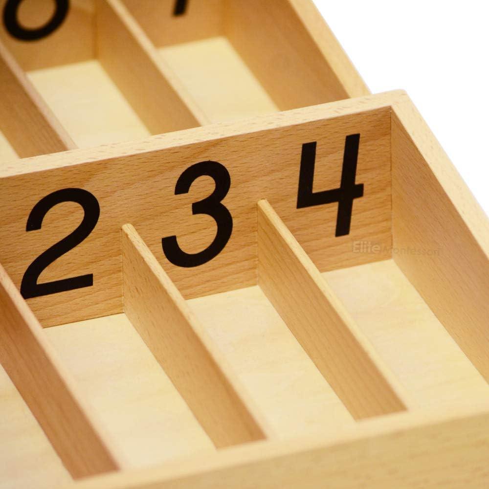 Caja de Husos Numerados Elite Montessori 45 Piezas
