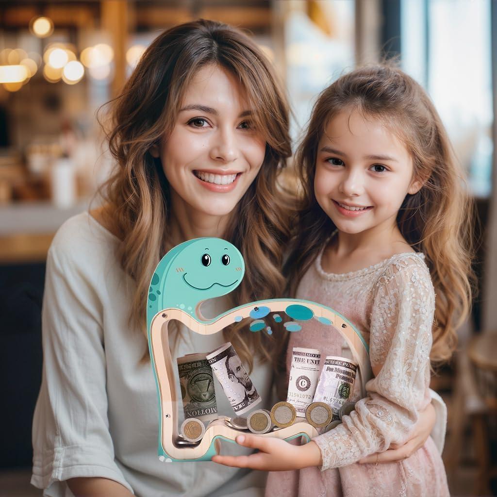 Hucha de Madera Brachiosaurus Uniwooder Personalizable 24.9cm