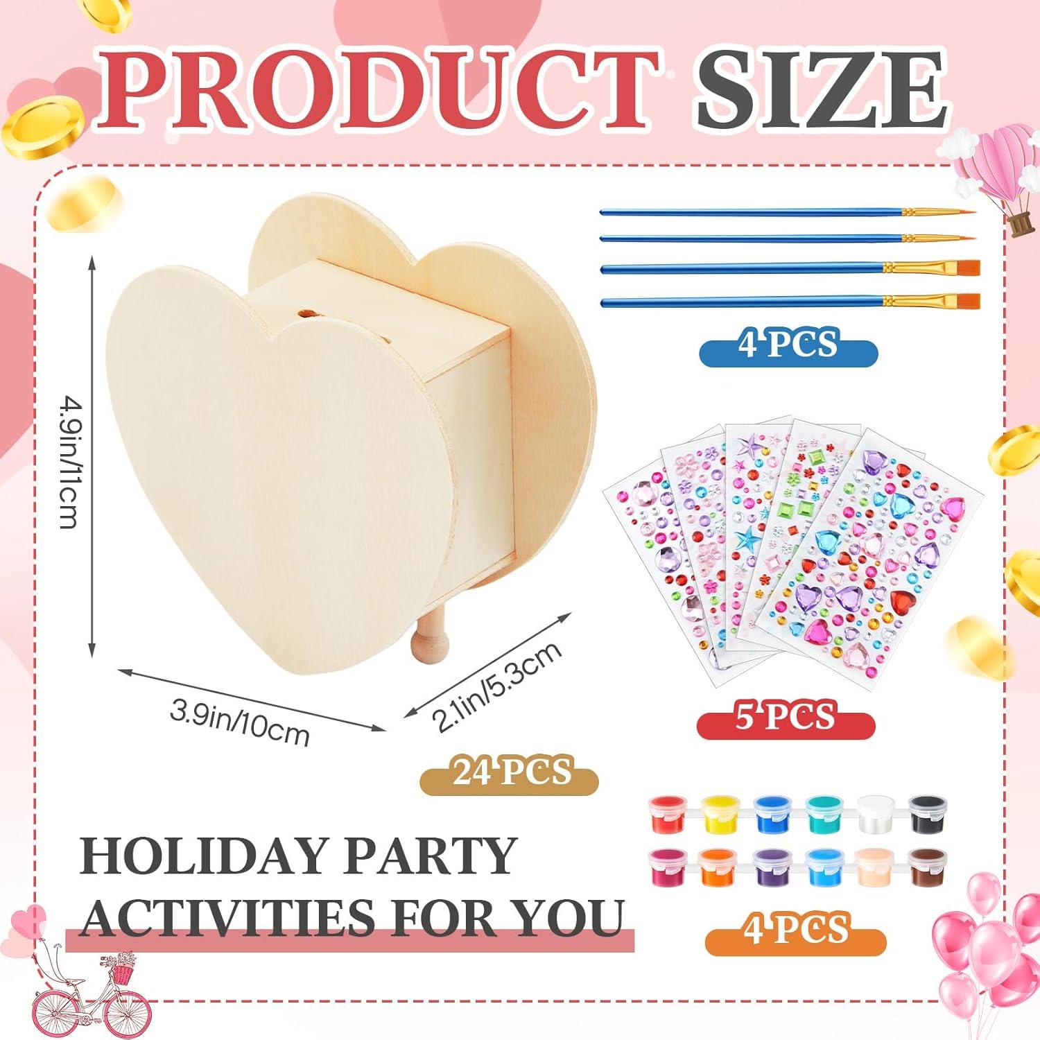 Kit de Manualidades Tioncy 24 Pcs Bancos de Ahorro Corazón