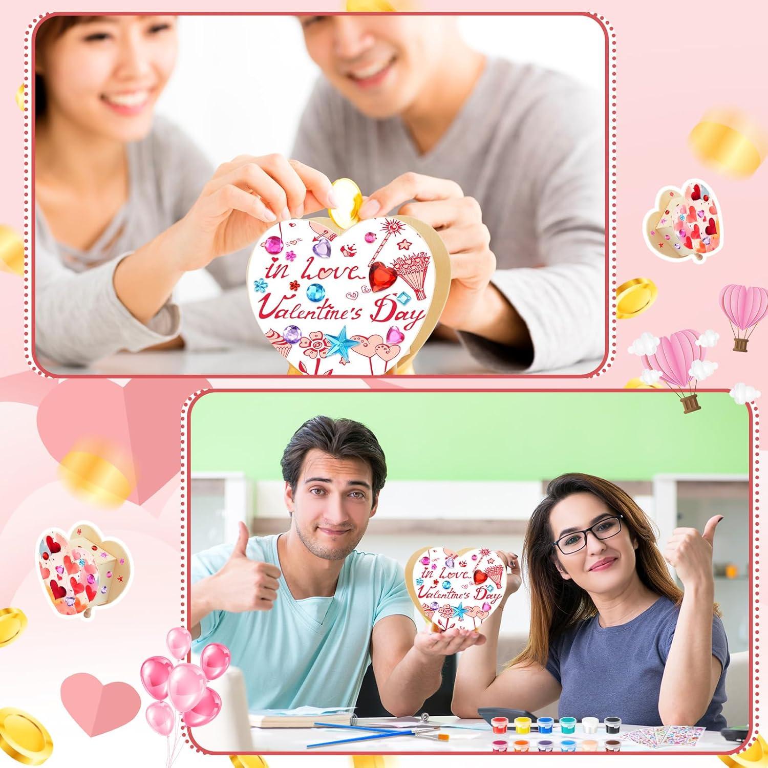 Kit de Manualidades Tioncy 24 Pcs Bancos de Ahorro Corazón