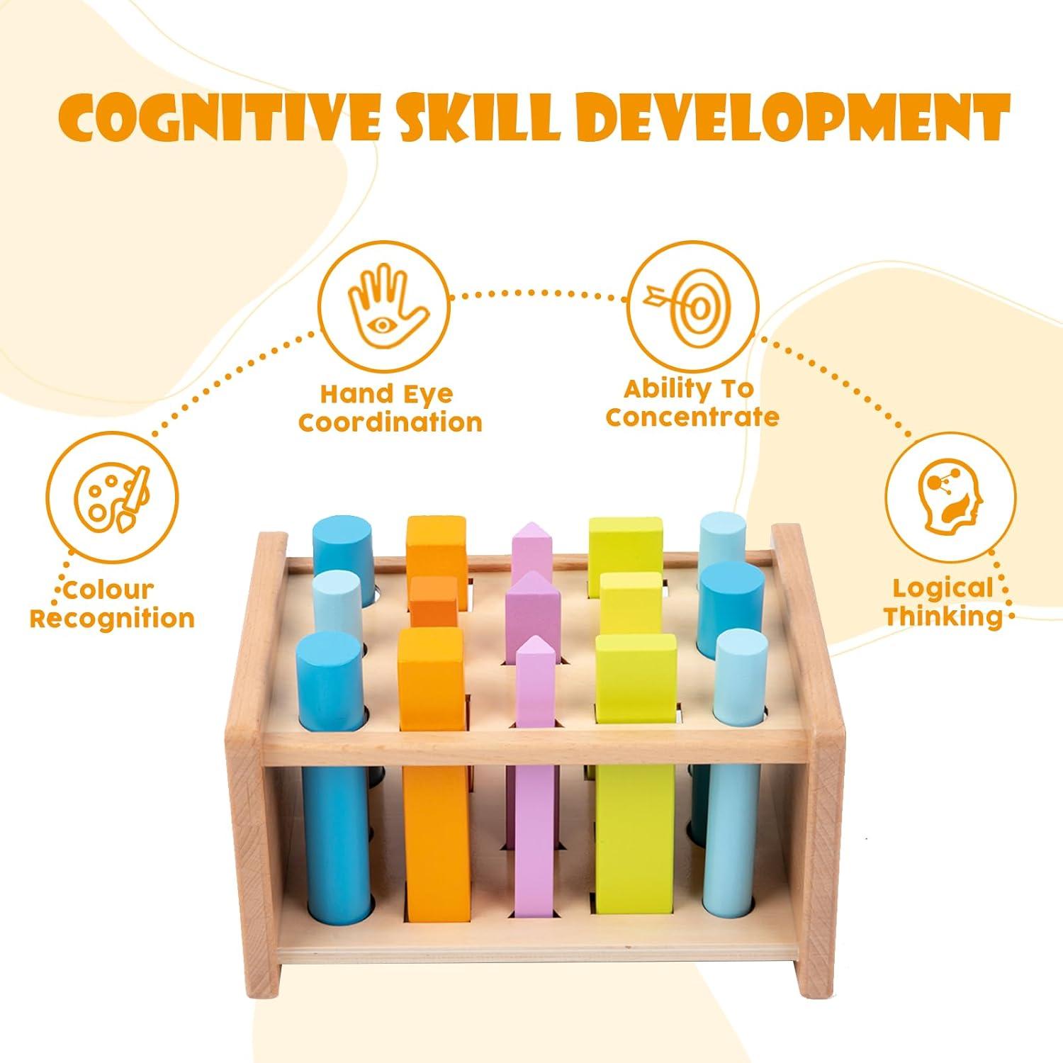 Juguete Educativo de Clasificación de Formas de Madera Montessori