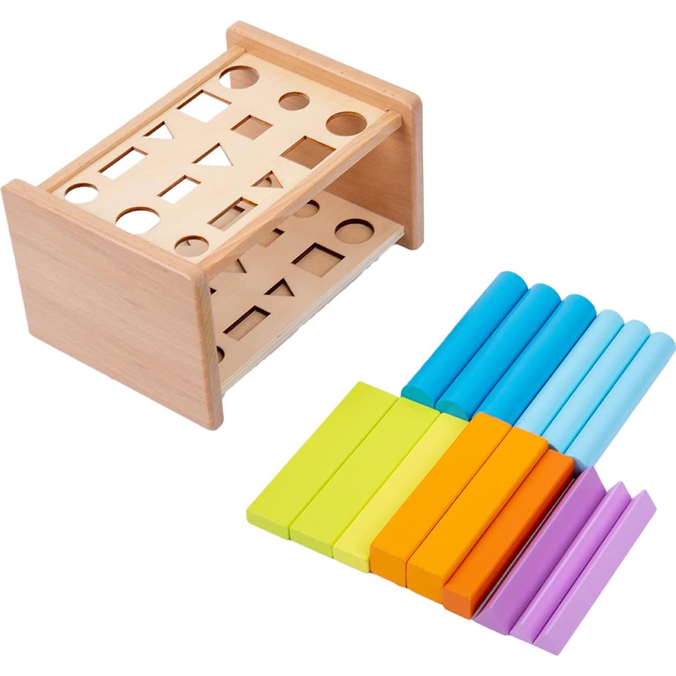 Juguete Educativo de Clasificación de Formas de Madera Montessori