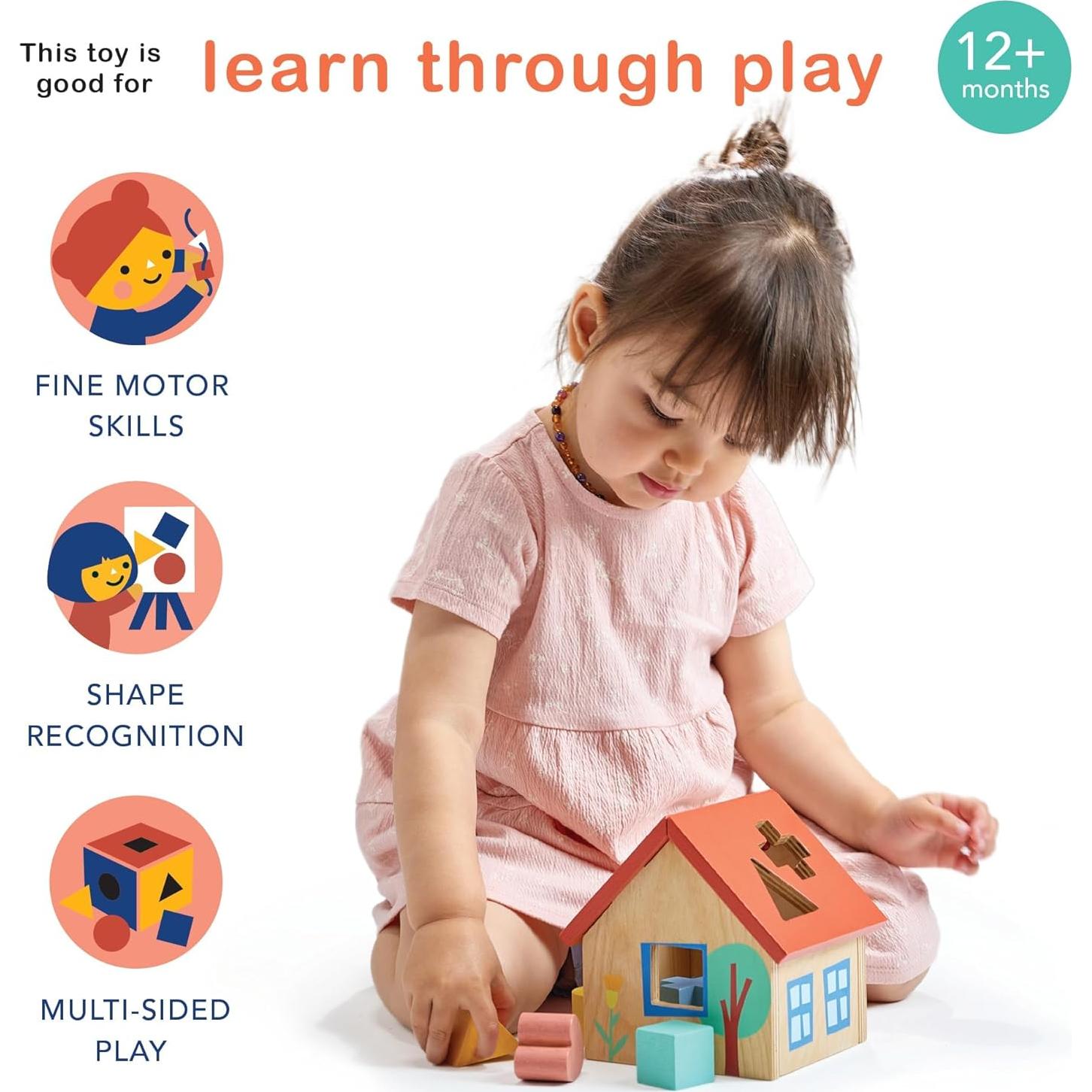 Casa Clasificadora de Formas Mentari - Juguete Educativo 12m+