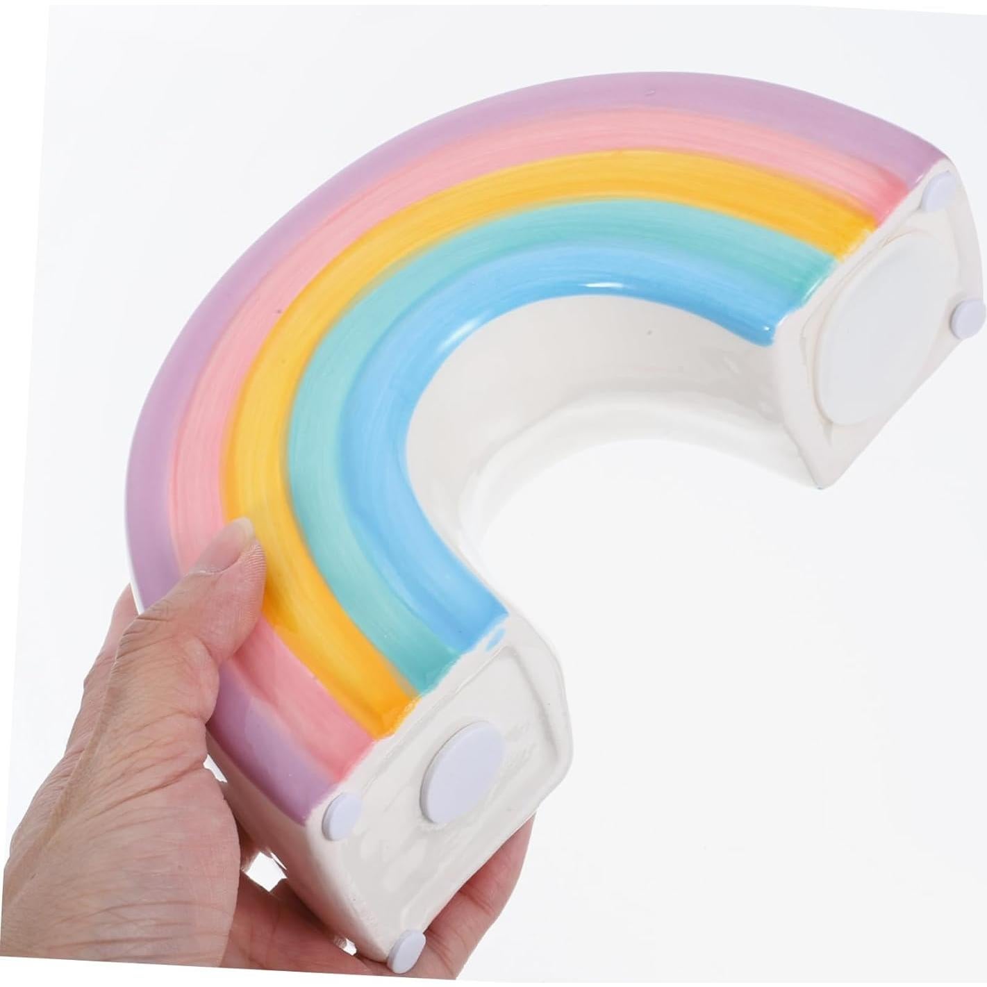 Hucha Arcoíris Cerámica 17.78x10.19cm Decorativa Ahorros