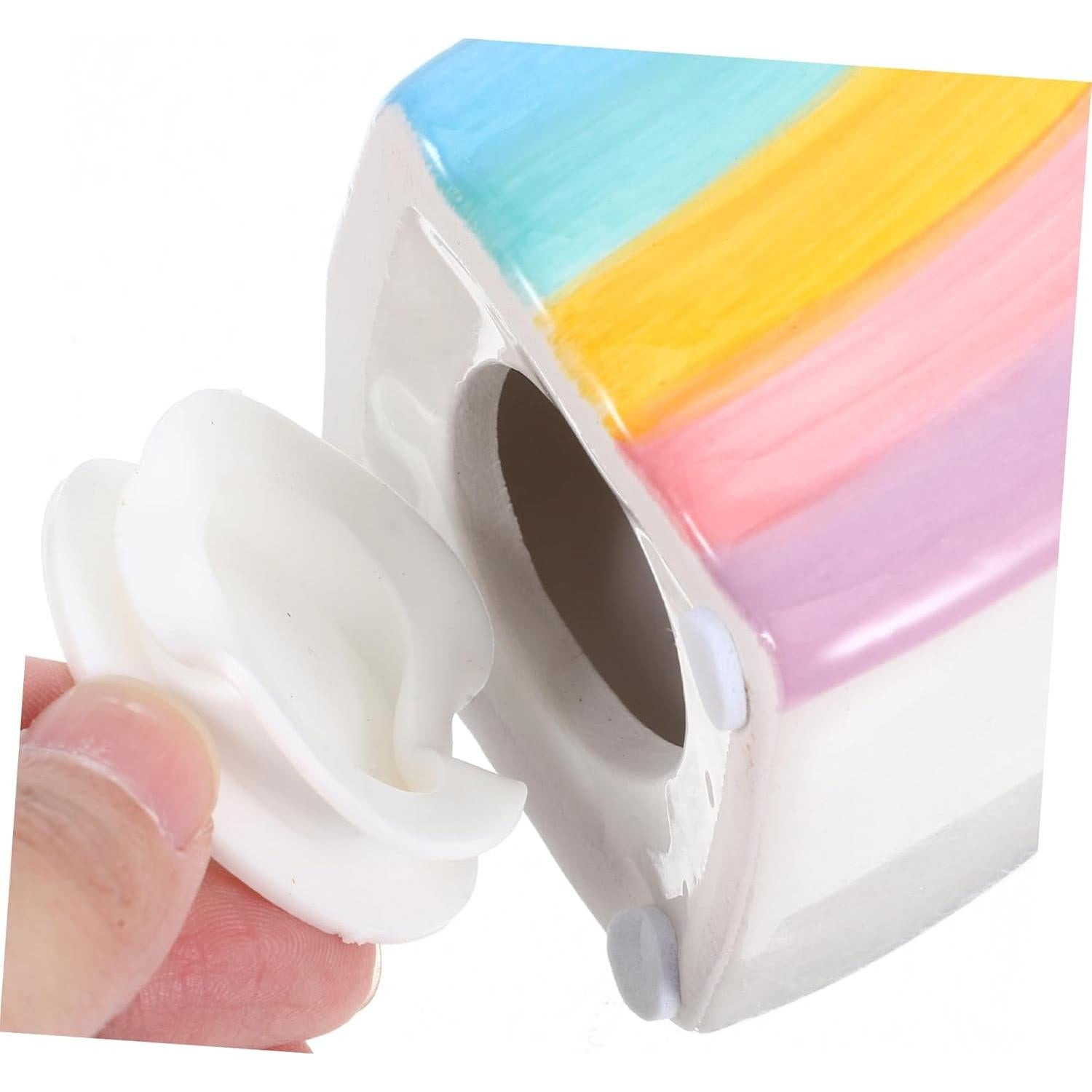 Hucha Arcoíris Cerámica 17.78x10.19cm Decorativa Ahorros