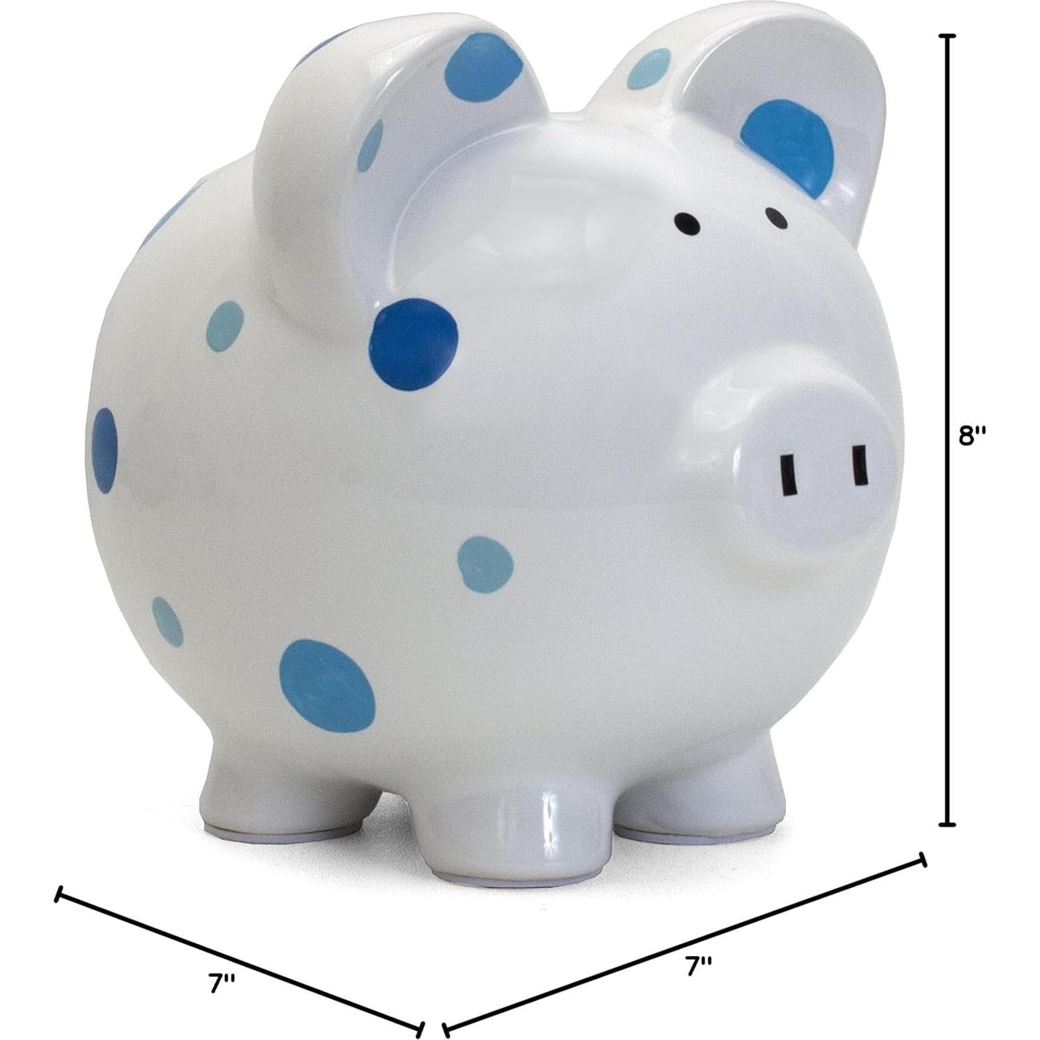 Hucha de Cerámica Lunares Azul Child to Cherish 20x17 cm