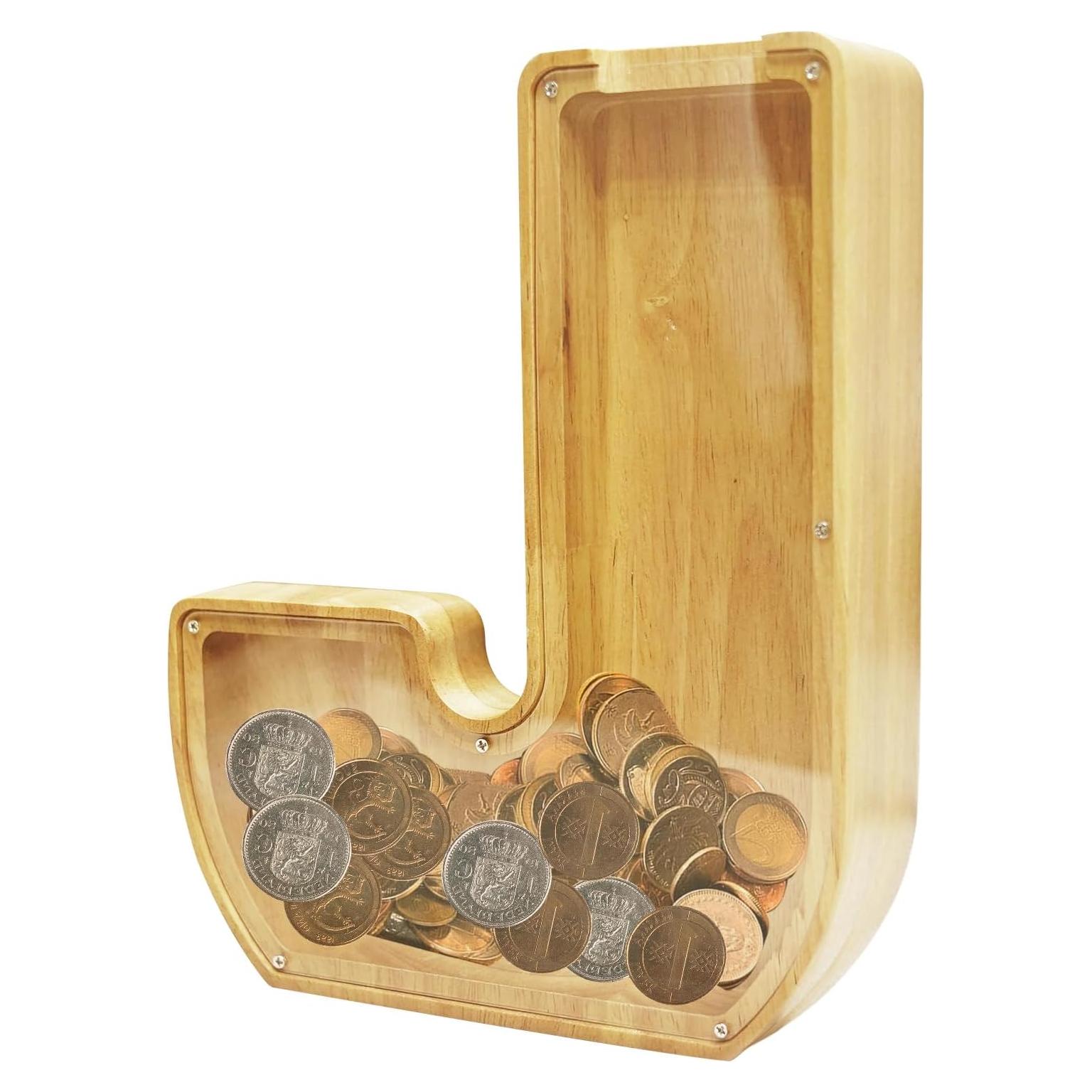 Alcancía de Letras de Madera ANOTION 22.86 cm para Niños