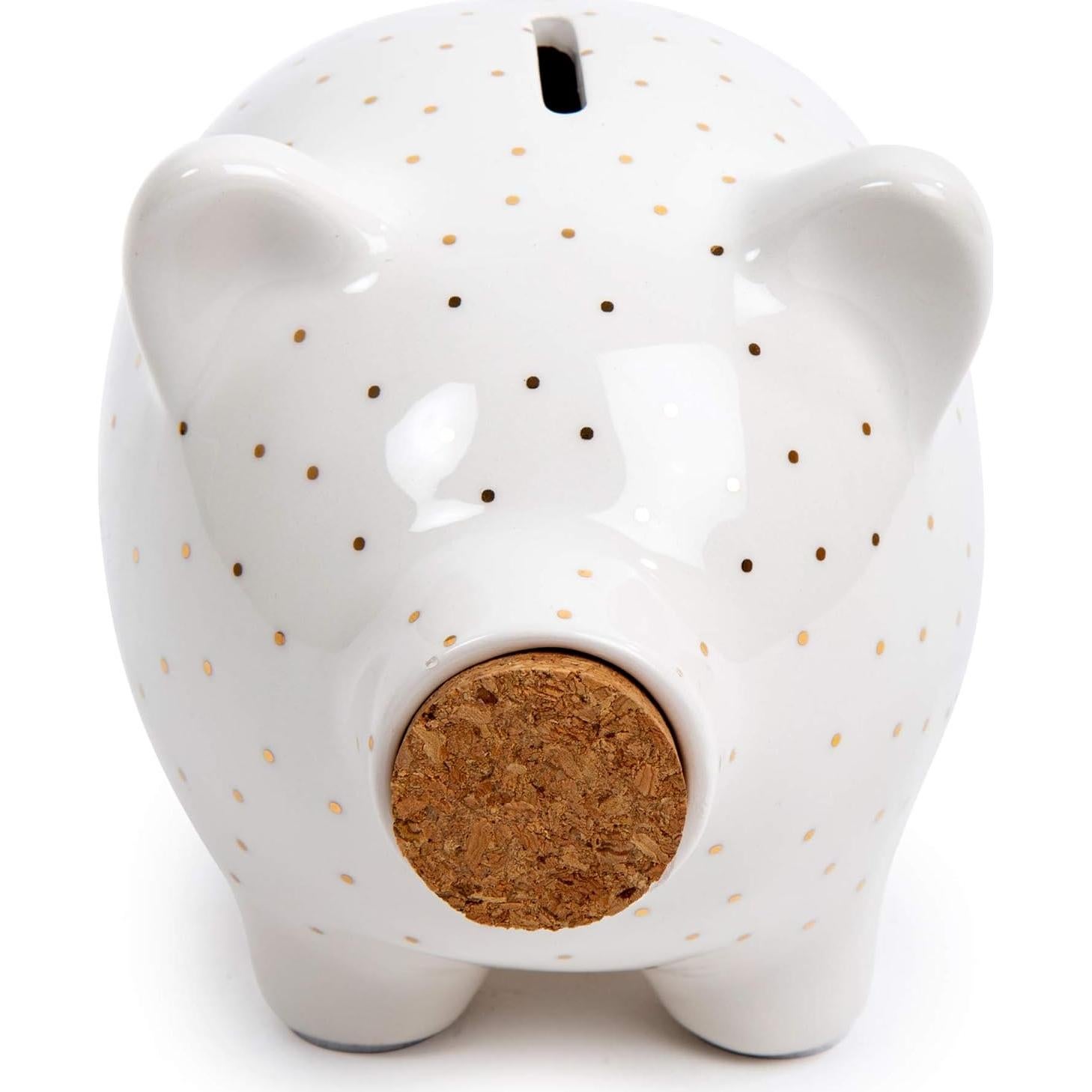 Banco de Cerámica Truu Design Cerdo Blanco 15.24x12.7 cm