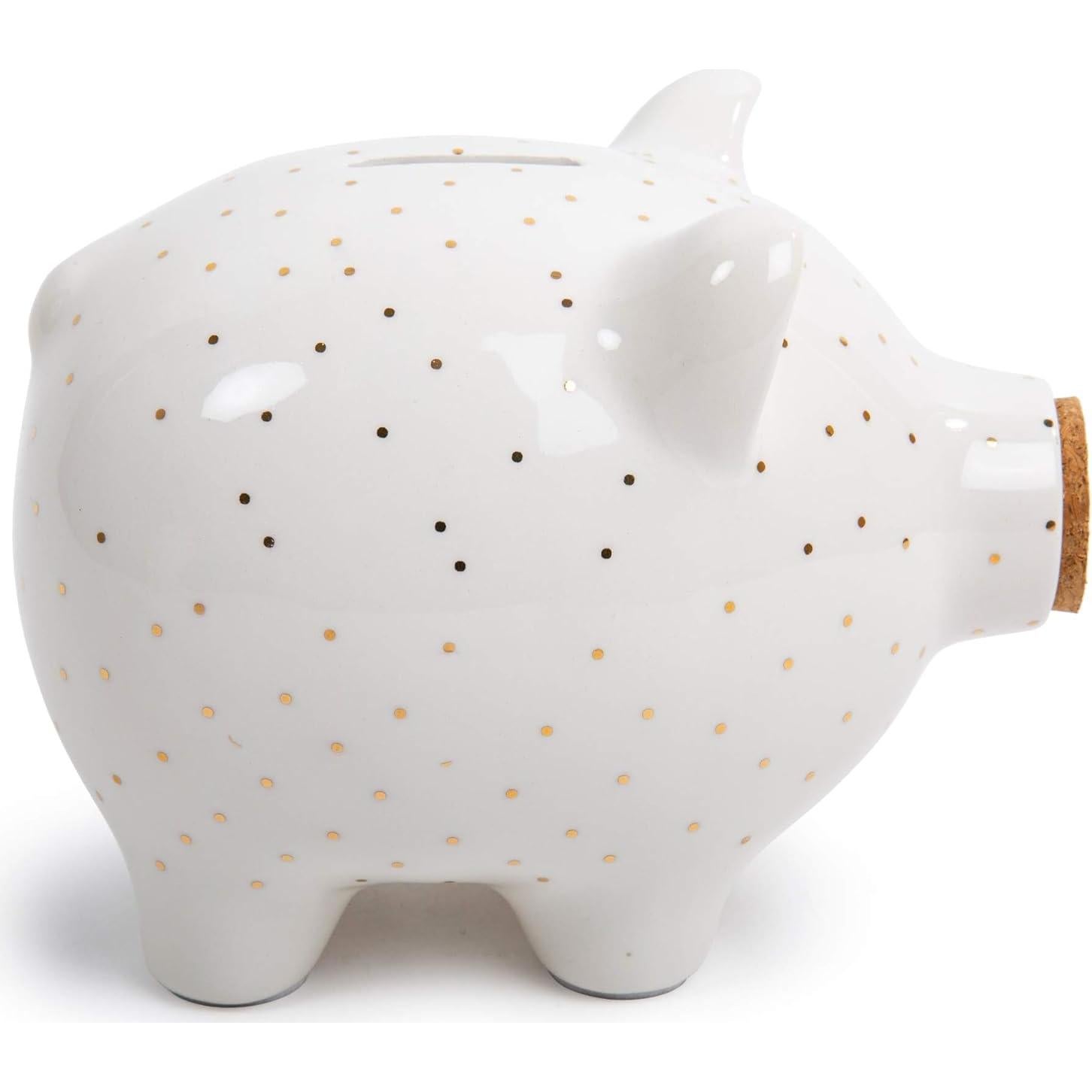 Banco de Cerámica Truu Design Cerdo Blanco 15.24x12.7 cm