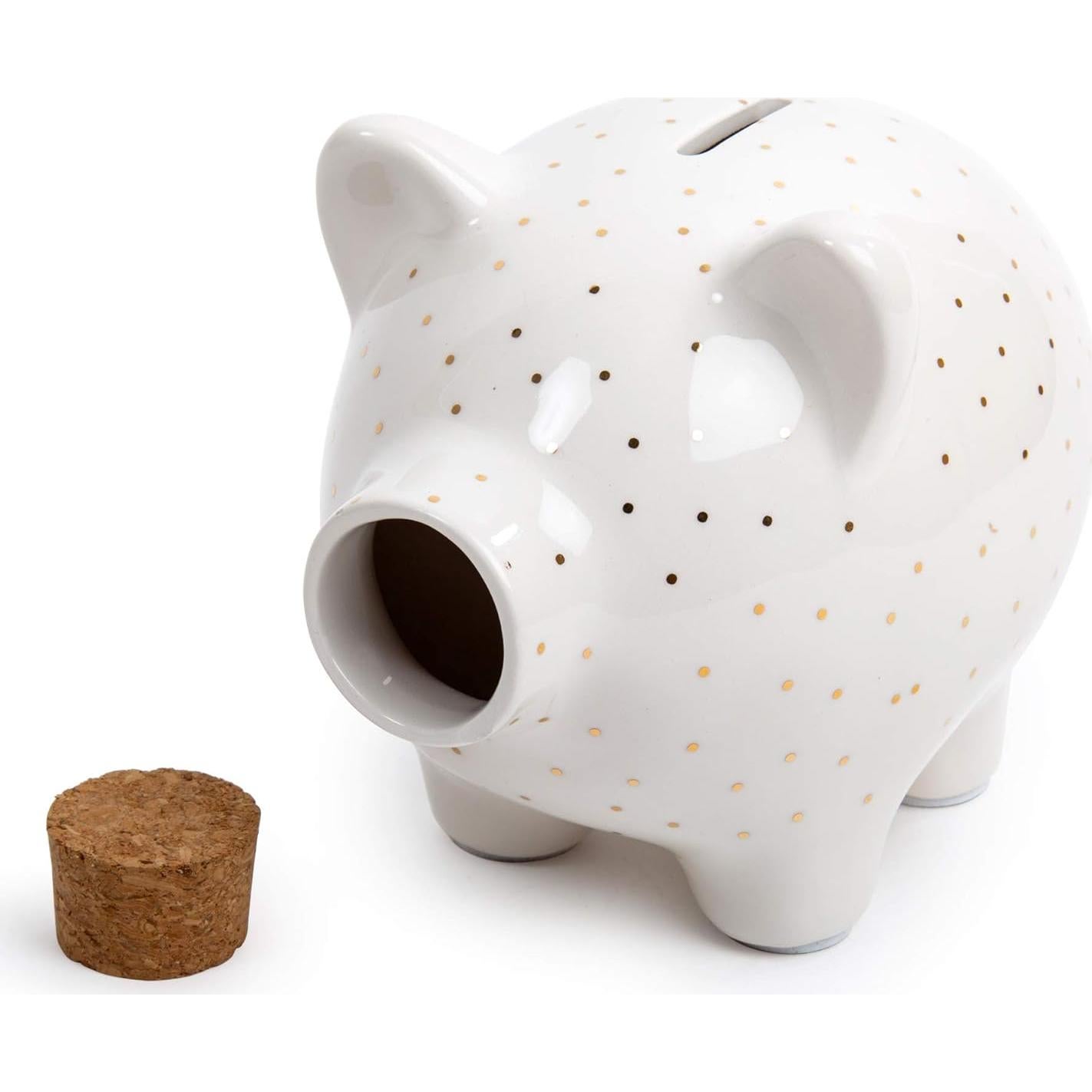 Banco de Cerámica Truu Design Cerdo Blanco 15.24x12.7 cm