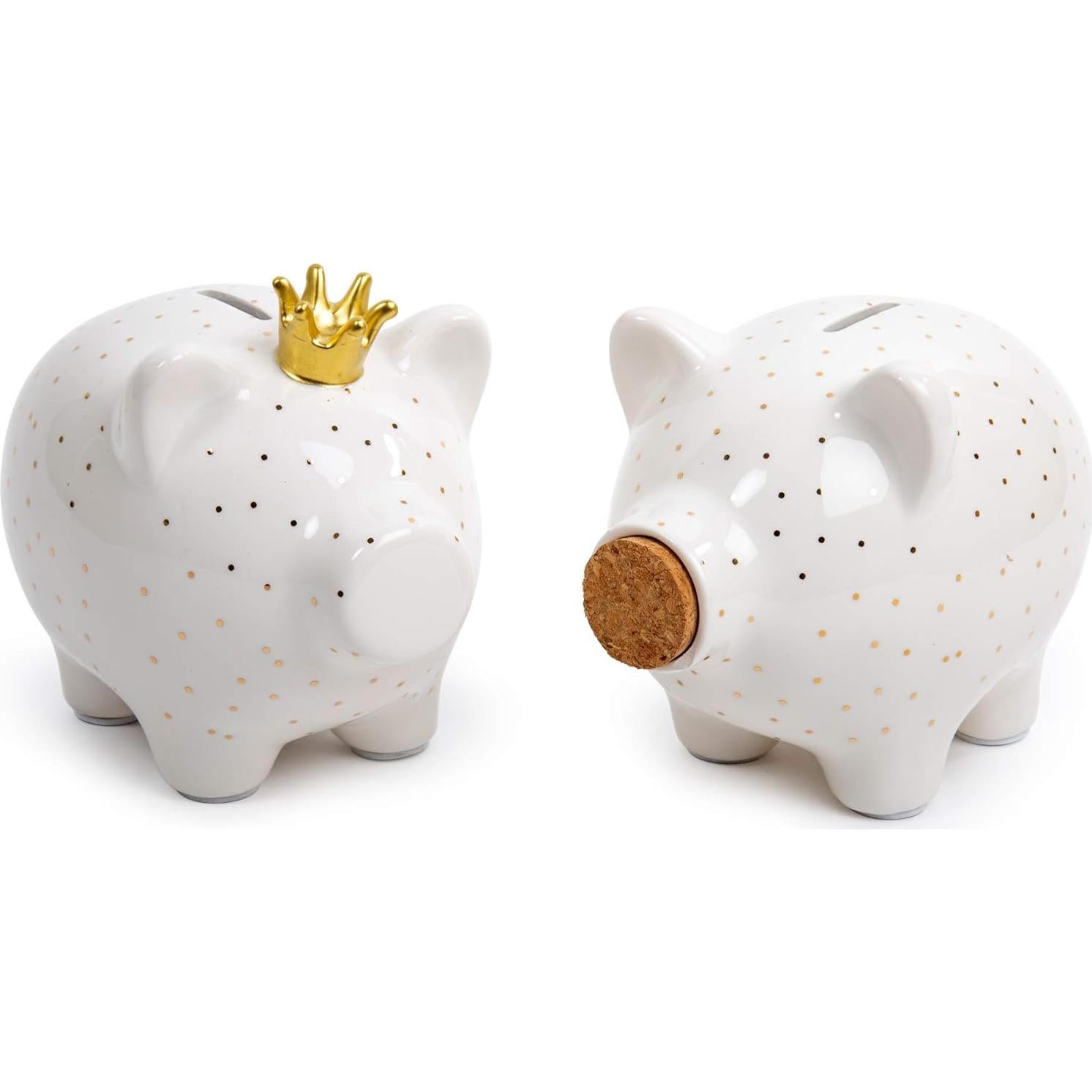 Banco de Cerámica Truu Design Cerdo Blanco 15.24x12.7 cm