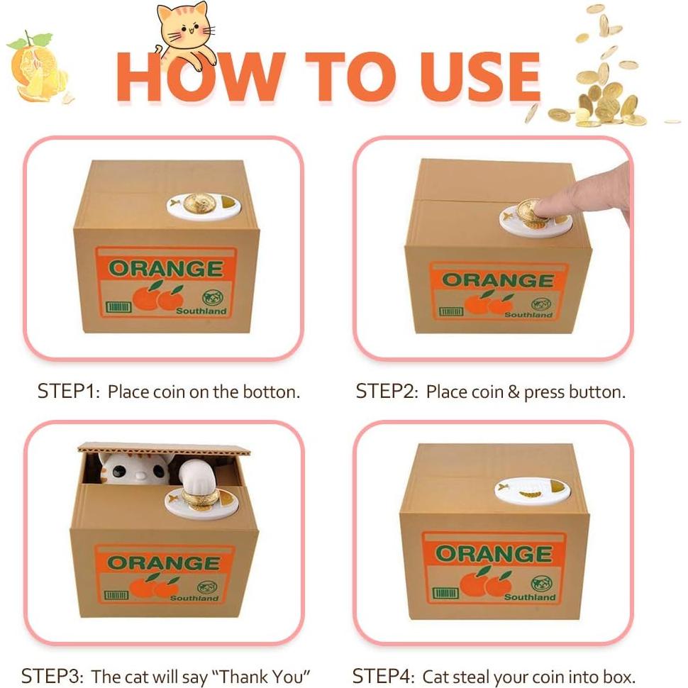 Barelove Kids Piggy Bank, ATM Coin Cash Money Counter Saving Can, Stealing Cute Panda Electronic Smart Voice Prompt Piggy Bank Safe Locks, Great Gift fot Boys & Girls (Panda)