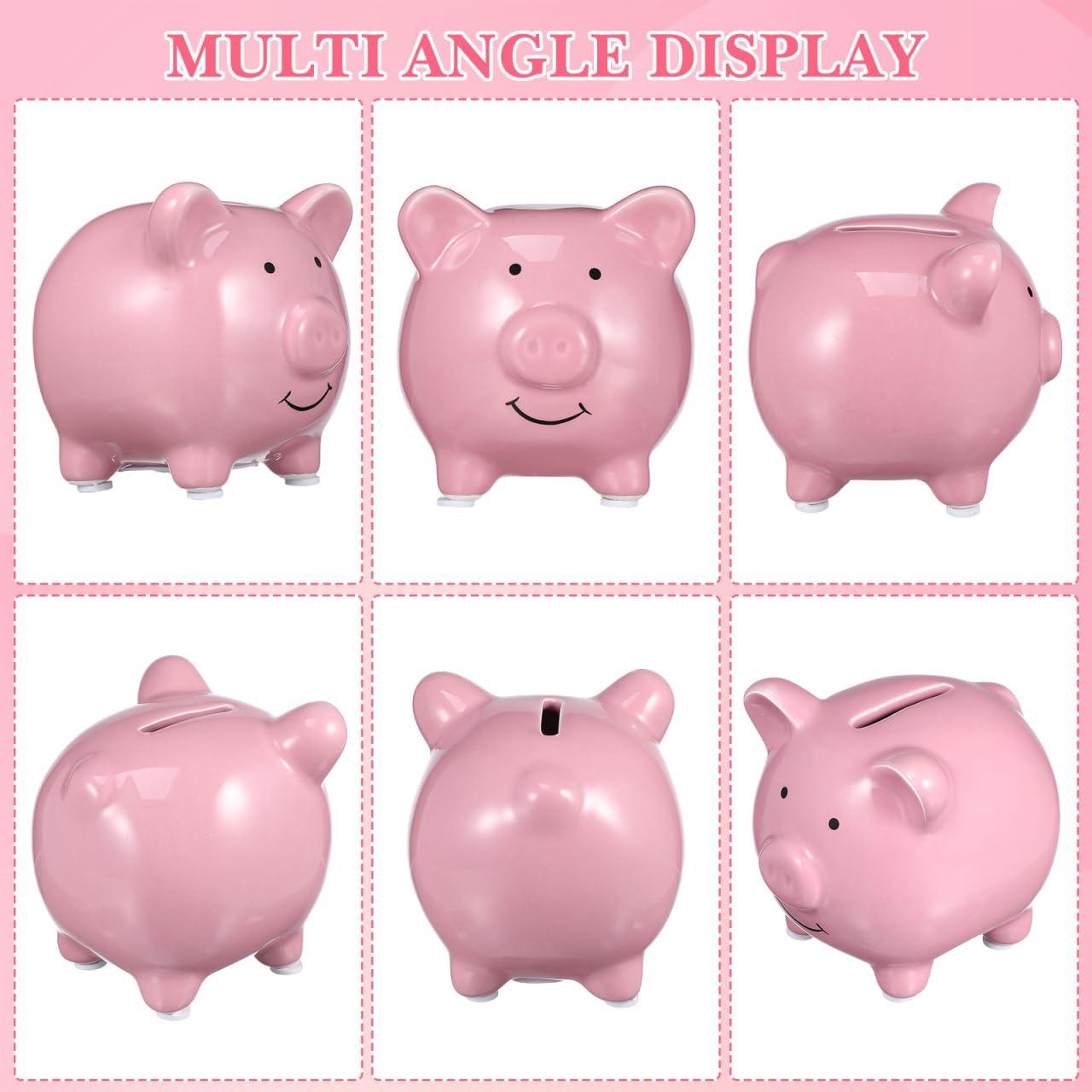 Alcancía de Cerámica IMIKEYA Rosa para Niños 9.5cm