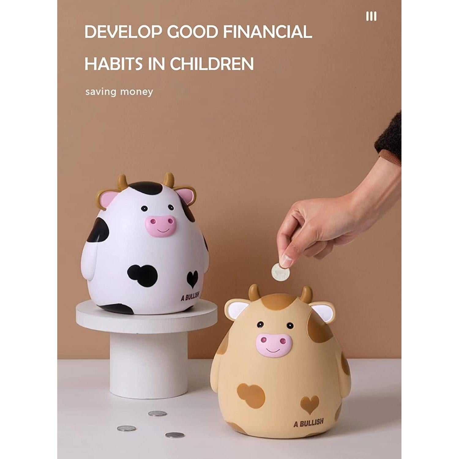 Alcancía de Vaca H&W - Irrompible para Niños 12.7x17.8cm