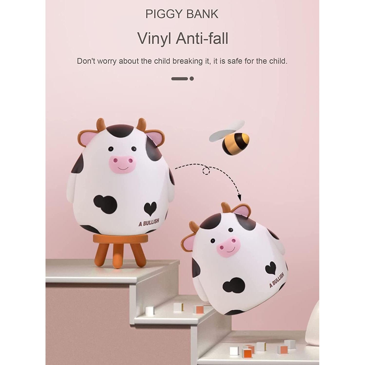 Alcancía de Vaca H&W - Irrompible para Niños 12.7x17.8cm