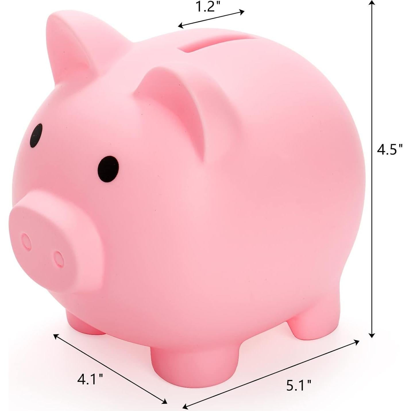 Alcancías de Plástico en Forma de Cerdo ZEAYEA - 4 Piezas