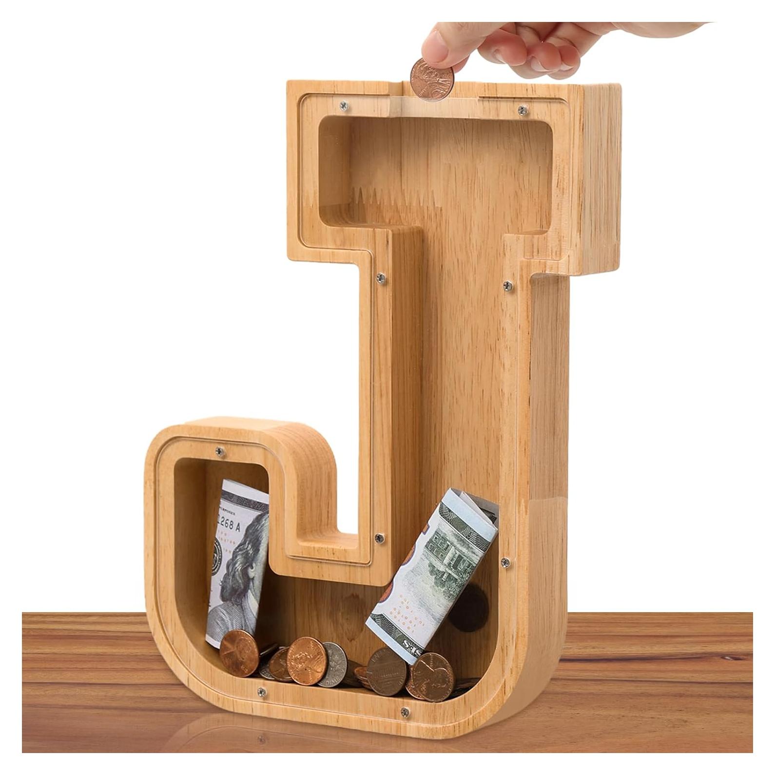 Hucha de Letras de Madera HODNSZRIT 26 Letras 26.5 cm