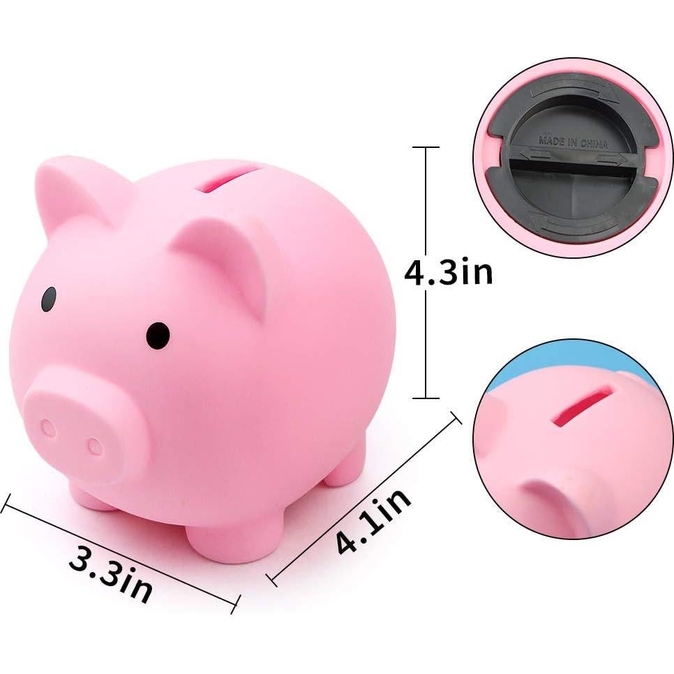 Alcancía de Cerdo Irrompible Fireboomoon - 2 Piezas Azul y Rosa