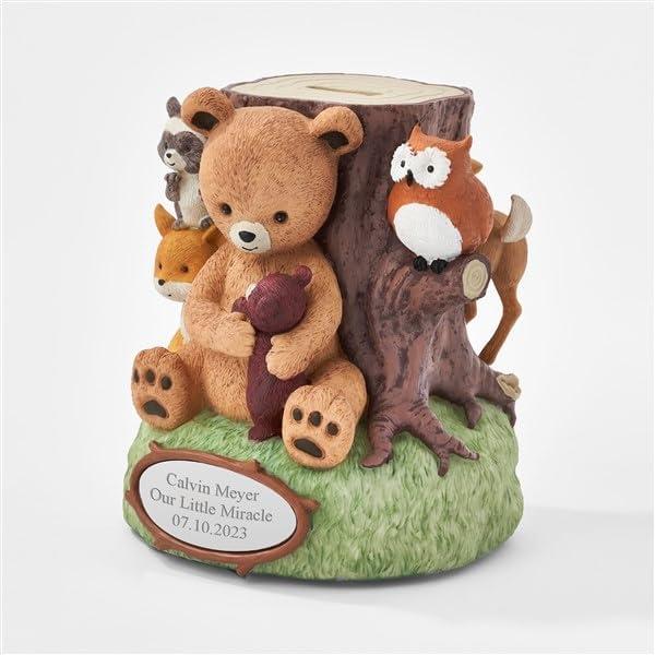 Banco de Monedas Personalizado Animales del Bosque 14cm