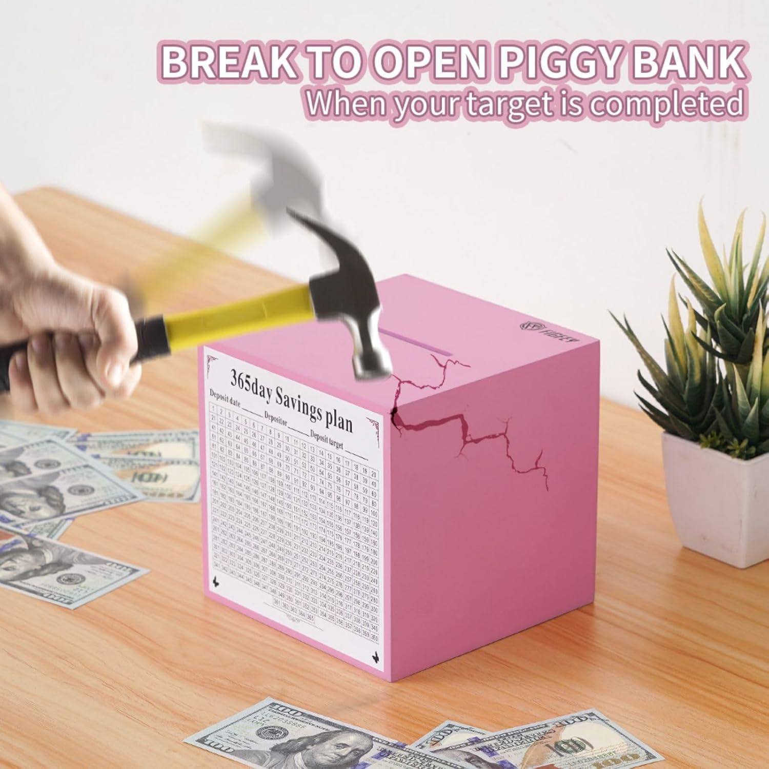 Hucha de Madera Rosa Shandong Chuangxin 11.94 cm para Ahorros