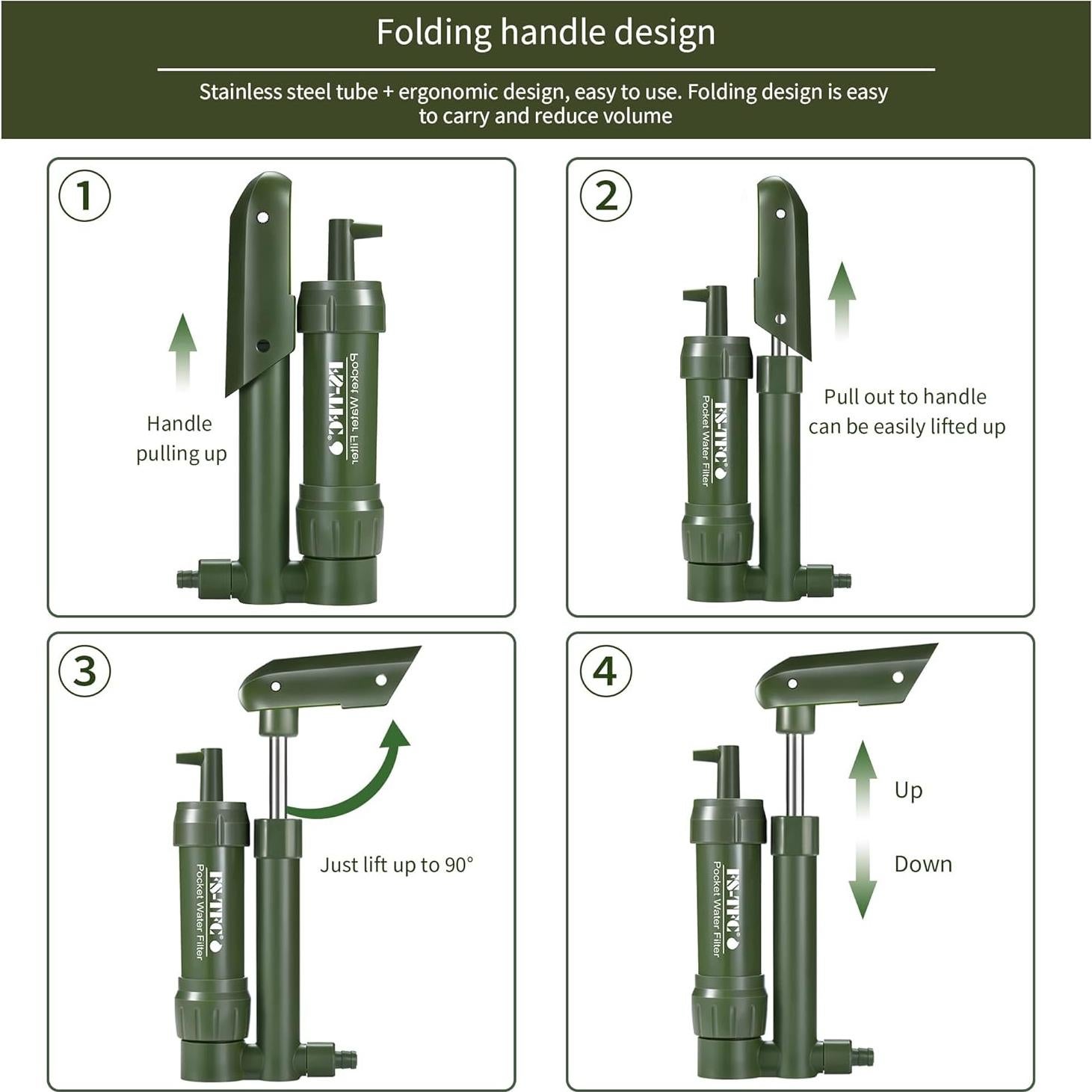 Filtro de Agua Pocket FS-TFC 0.01 Micrones para Camping