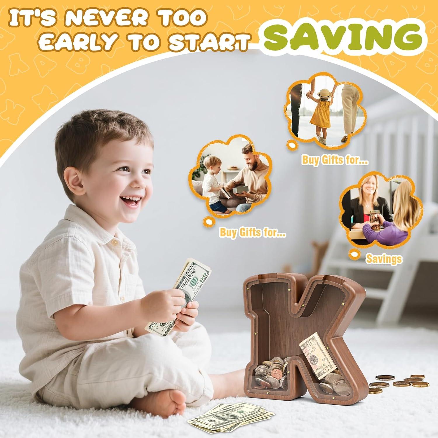 Alcancía de Madera Personalizada Summidate para Niños 22.86 cm