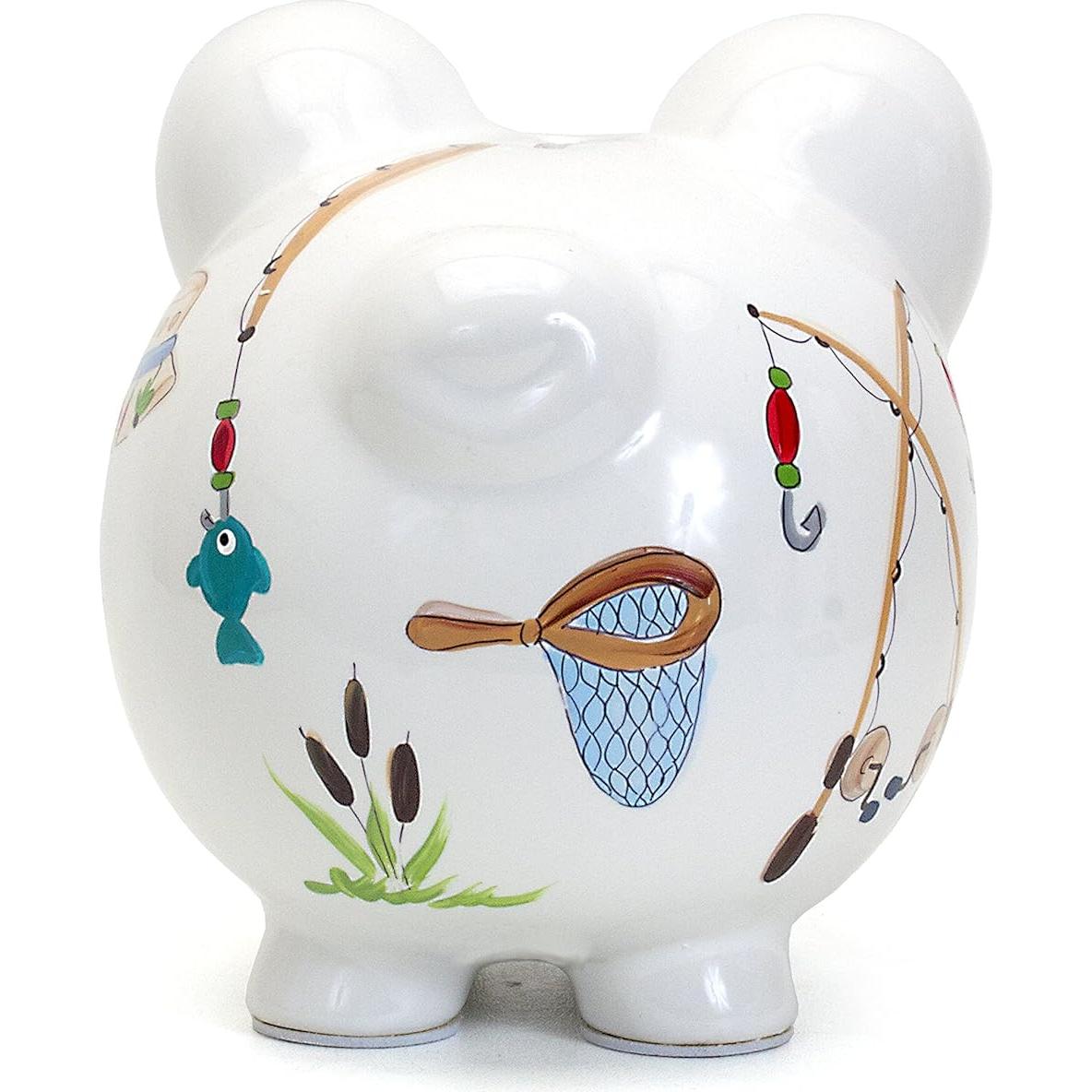 Hucha de Cerámica Child to Cherish Diseño Pesca 20.3x17.8cm