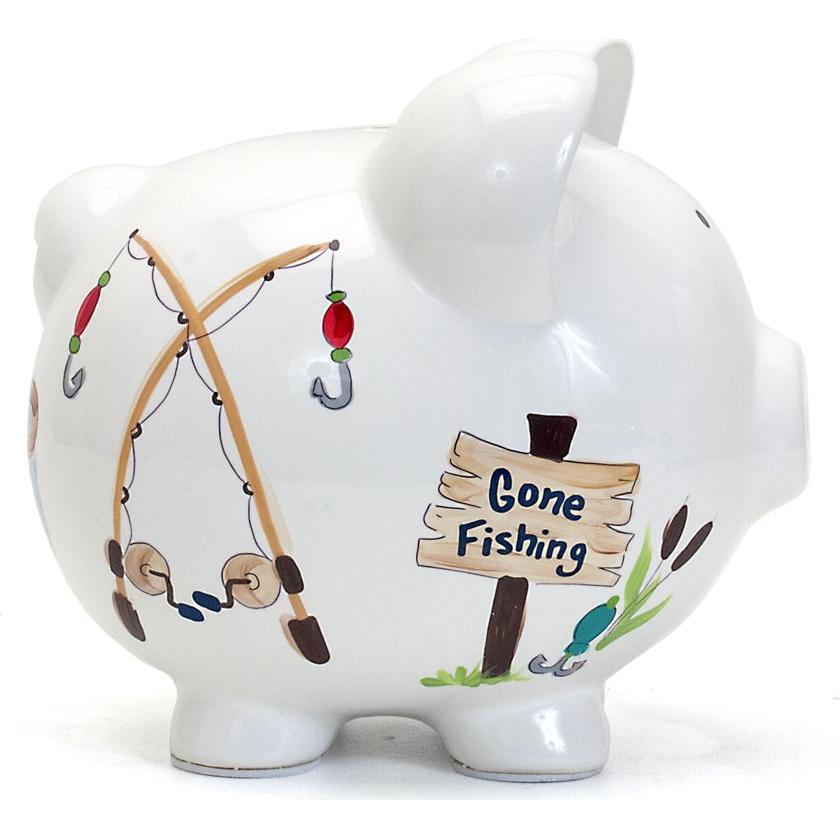 Hucha de Cerámica Child to Cherish Diseño Pesca 20.3x17.8cm