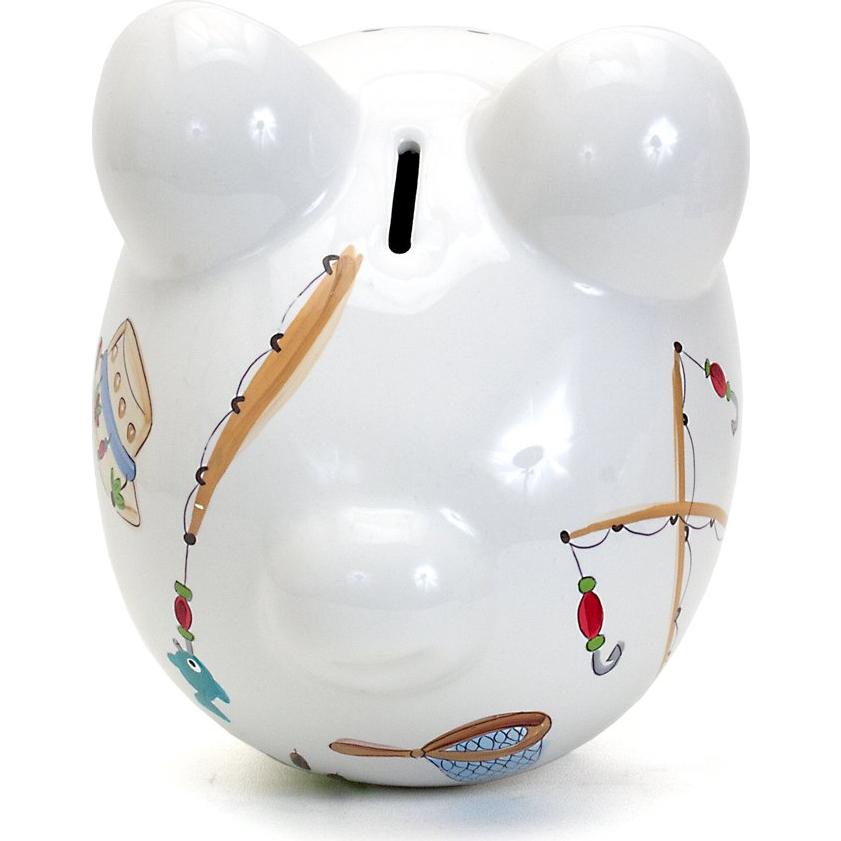 Hucha de Cerámica Child to Cherish Diseño Pesca 20.3x17.8cm