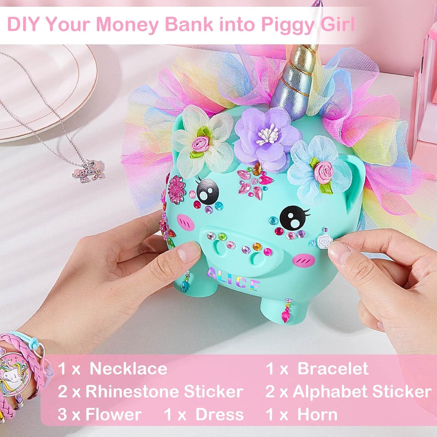 Hucha Grande DIY Unicornio Play Tailor Verde Arcoíris