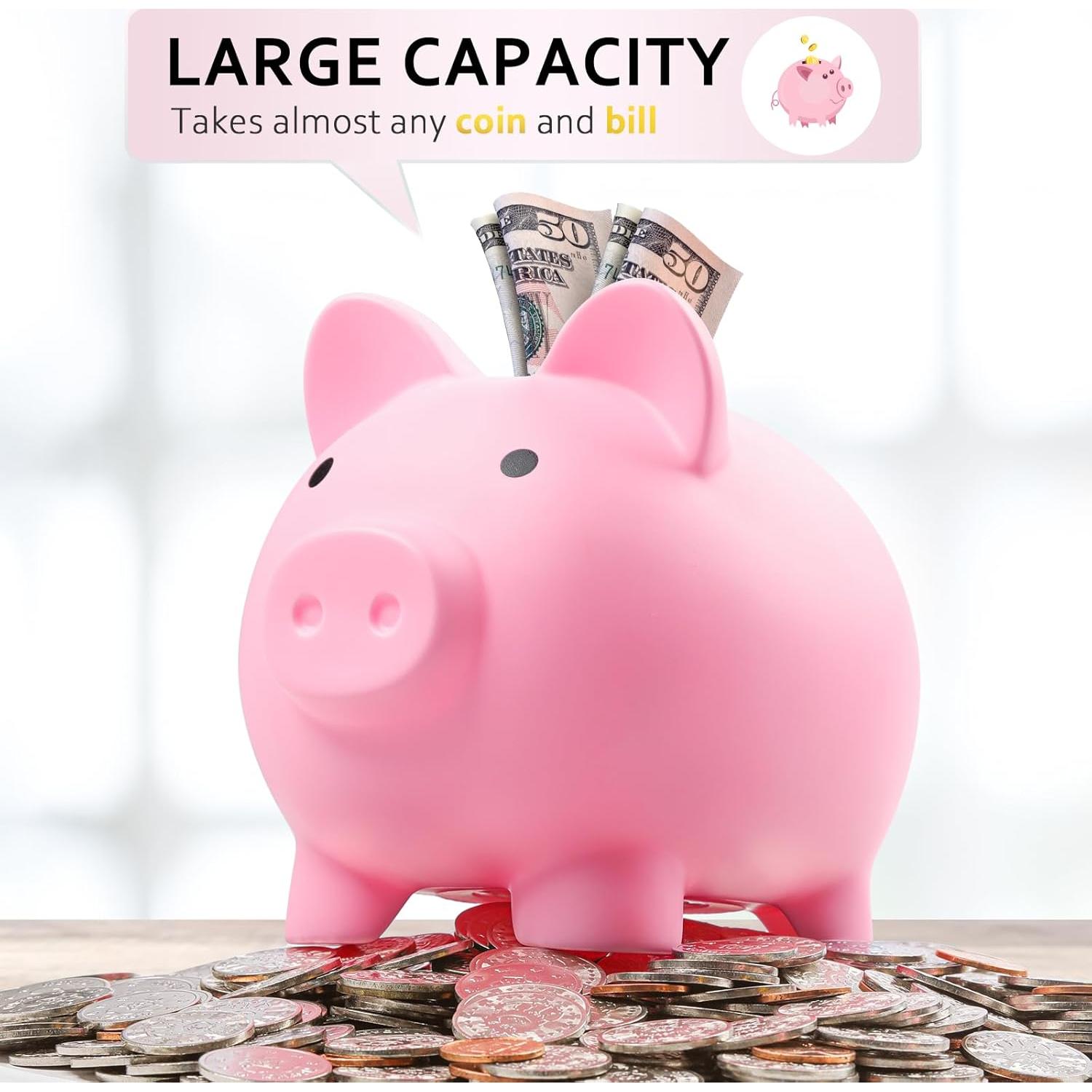 Alcancía Irrompible Vcertcpl Rosa 15x12x14cm para Ahorro