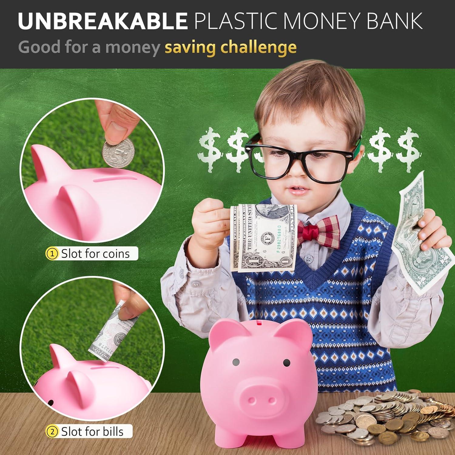 Alcancía Irrompible Vcertcpl Rosa 15x12x14cm para Ahorro