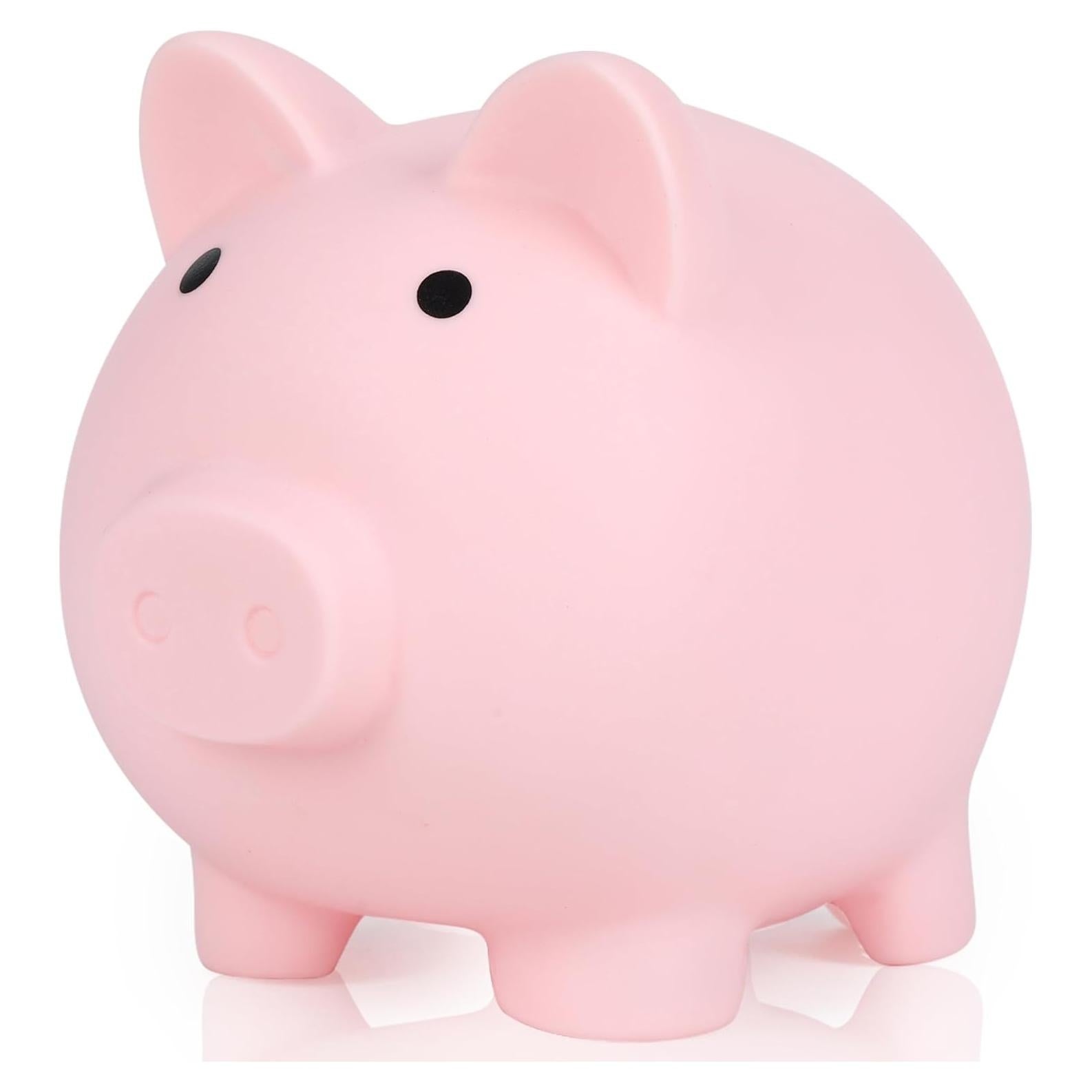 Alcancía Mini H&W Rosa Irrompible para Niños 12.1 cm
