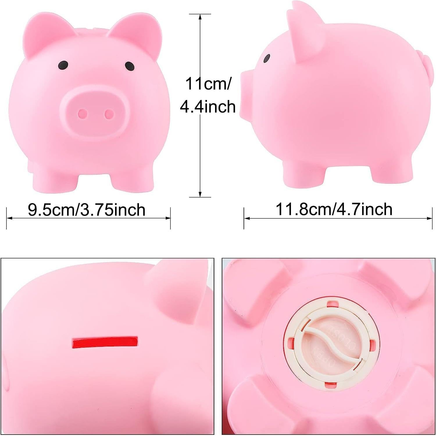 Alcancía Mini H&W Rosa Irrompible para Niños 12.1 cm