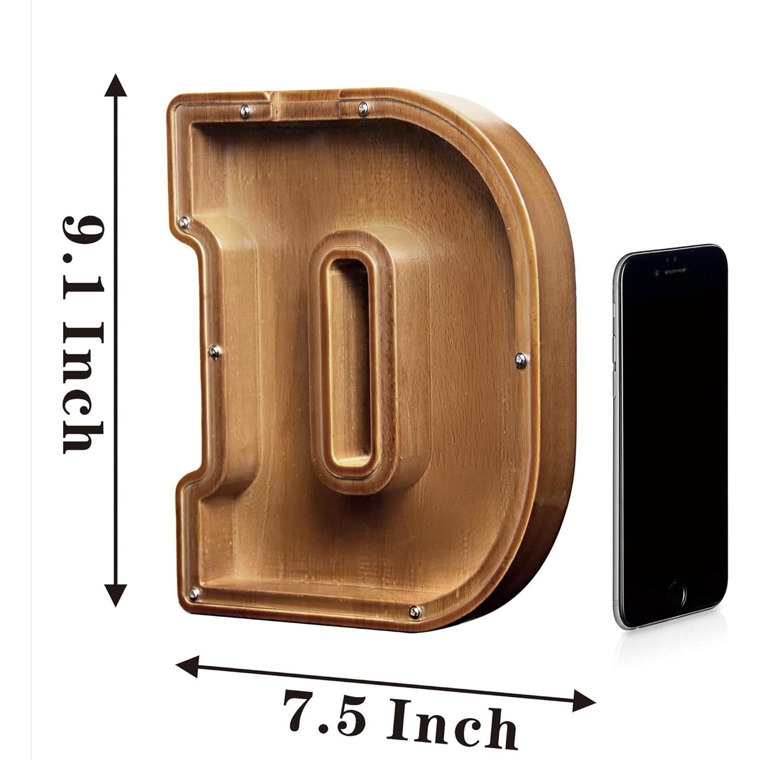 Alcancía Personalizada de Madera AORCMITN 23 cm para Niños